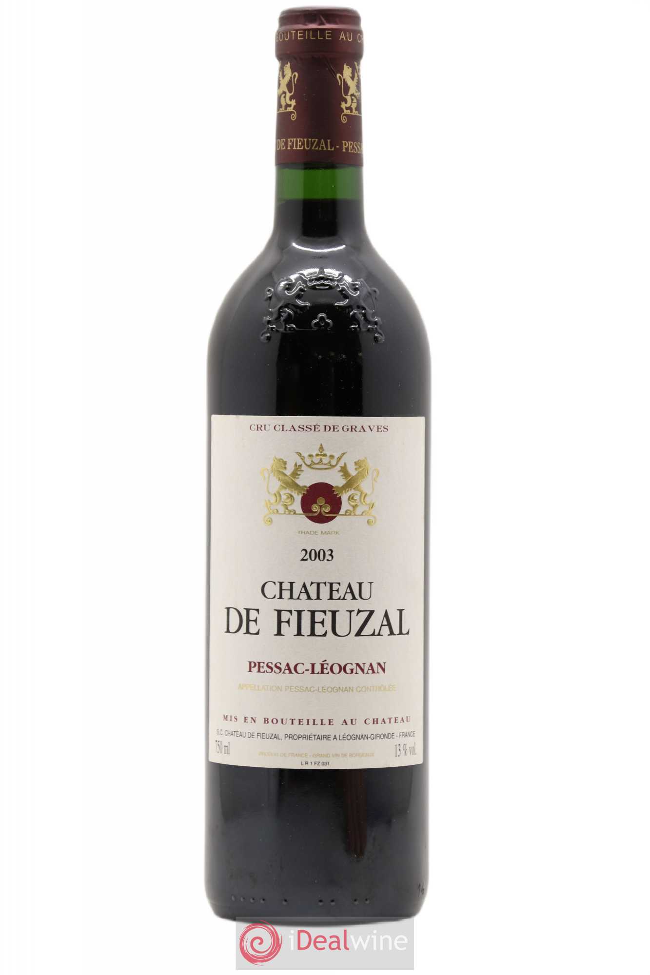 Château de Fieuzal Cru Classé de Graves 2003 - Lot de 1 bouteille - 0