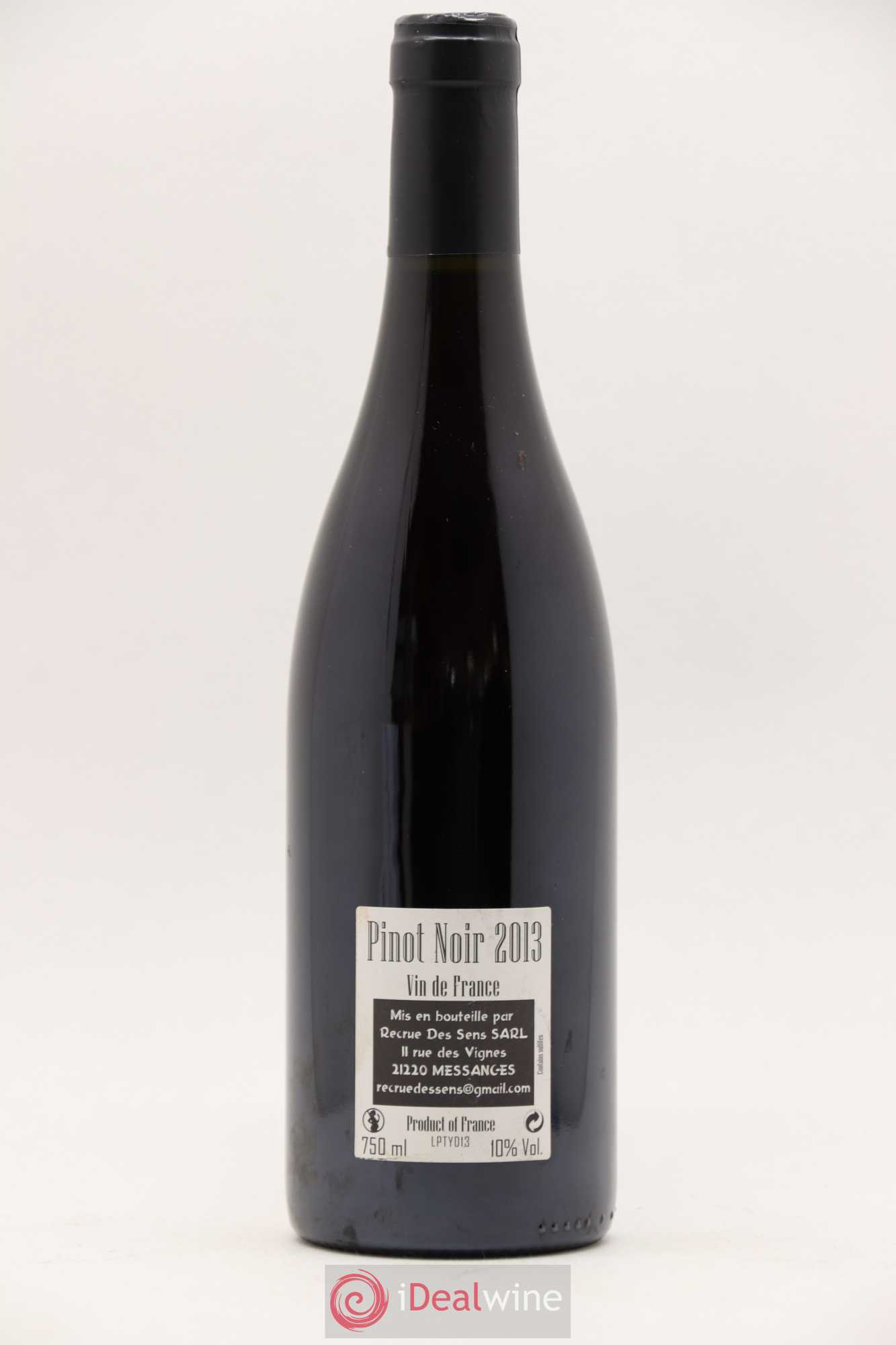 Vin de France Les Ponts Yann Durieux - Recrue des Sens Pinot Noir 2013 - Lot de 1 bouteille - 1