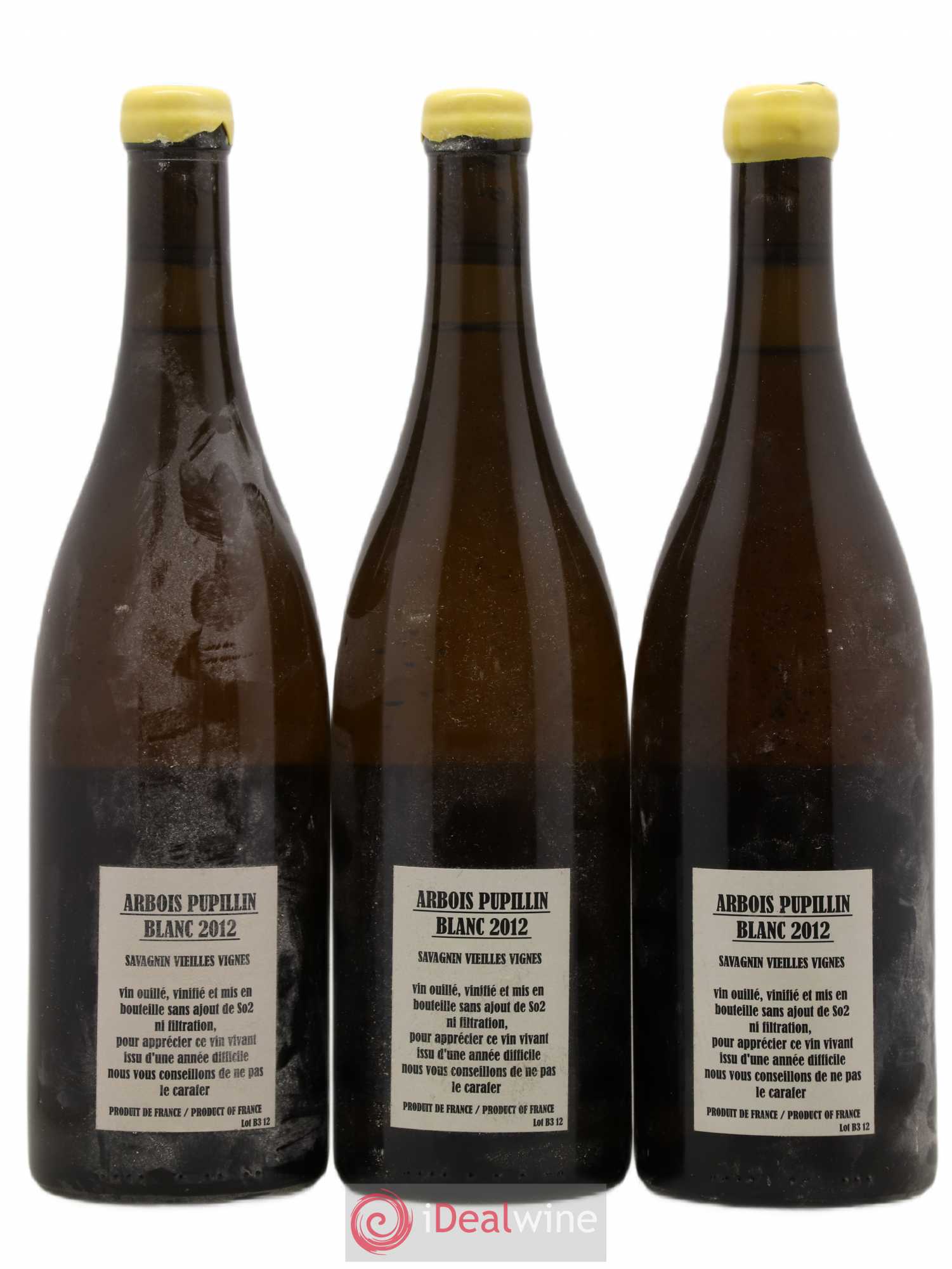 Arbois Vieilles vignes Savagnin Adeline Houillon & Renaud Bruyère 2012 - Posten von 3 Flaschen - 1