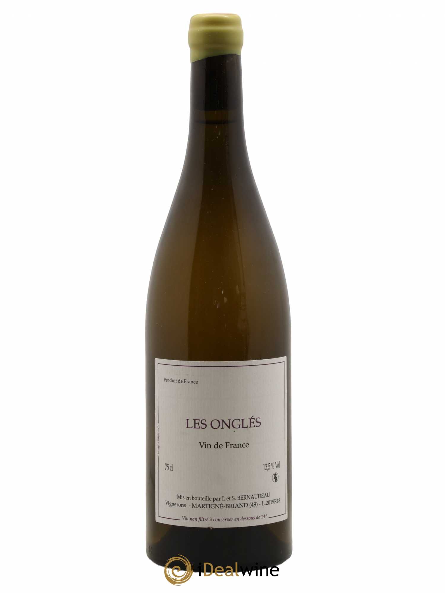 Vin de France Les Onglés Stéphane Bernaudeau 2019 - Lot de 1 bouteille - 0
