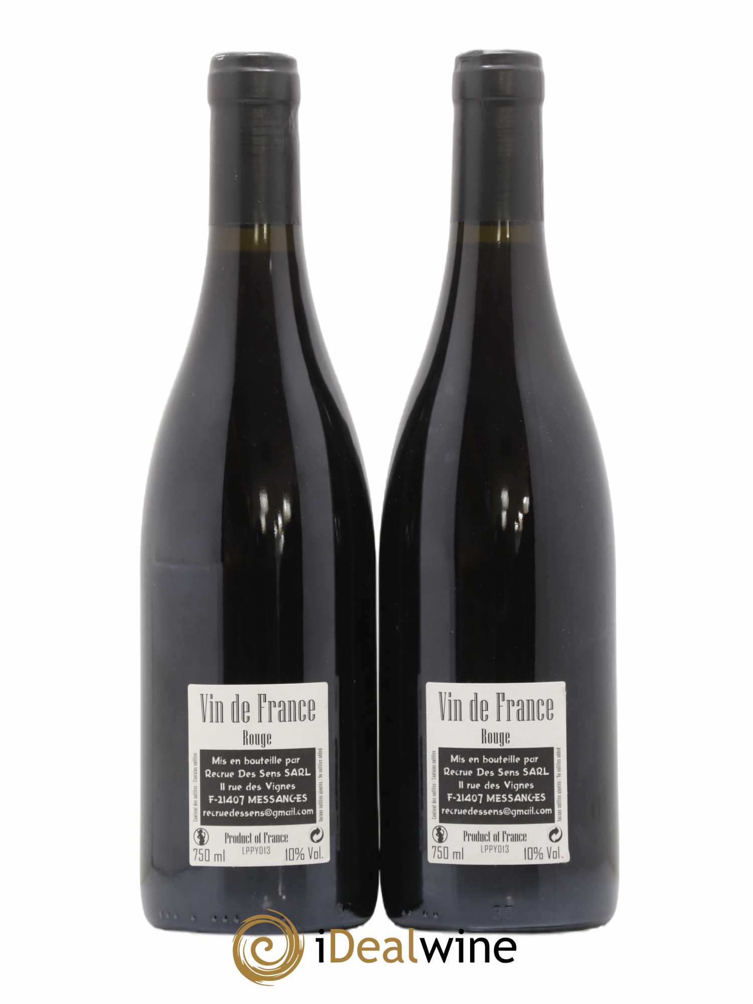 Vin de France Les 1er Ponts Yann Durieux - Recrue des Sens 2013 - Lot of 2 bottles - 1