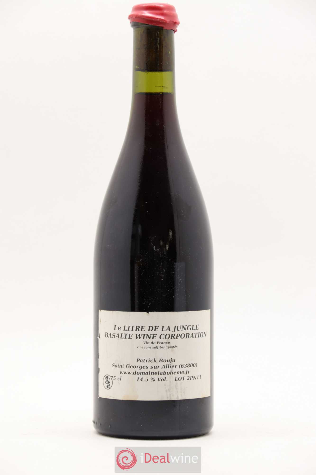 Vin de France Le Litre de la Jungle Patrick Bouju - La Bohème 2011 - Lot de 1 bouteille - 1