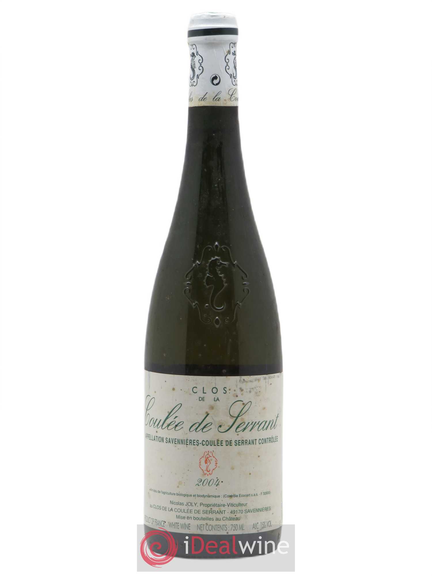 Savennières Clos de la Coulée de Serrant Vignobles de la Coulée de Serrant - Nicolas Joly 2004 - Lot de 1 bouteille - 0