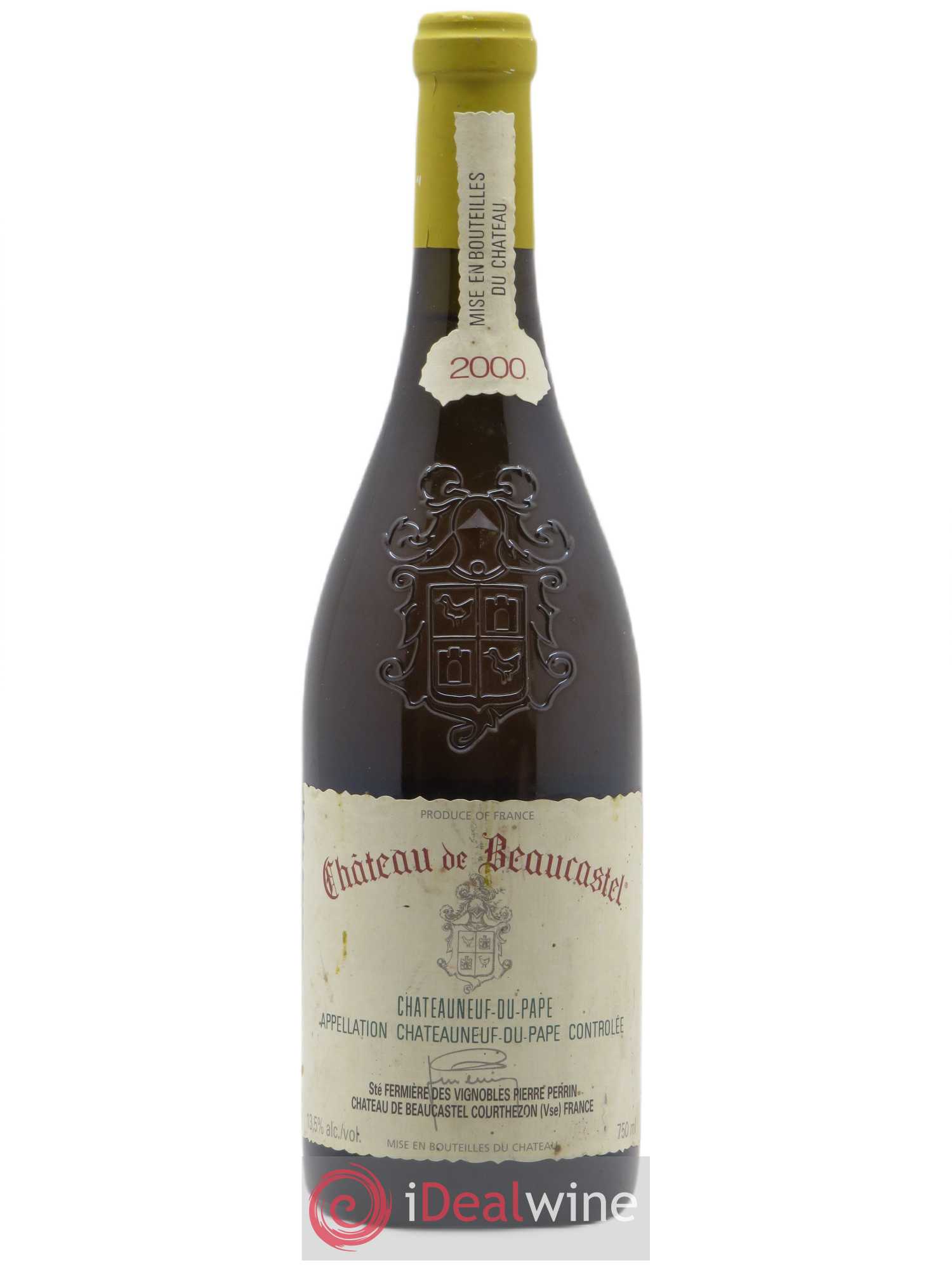 Châteauneuf-du-Pape Château de Beaucastel Famille Perrin 2000 - Lot de 1 bouteille - 0