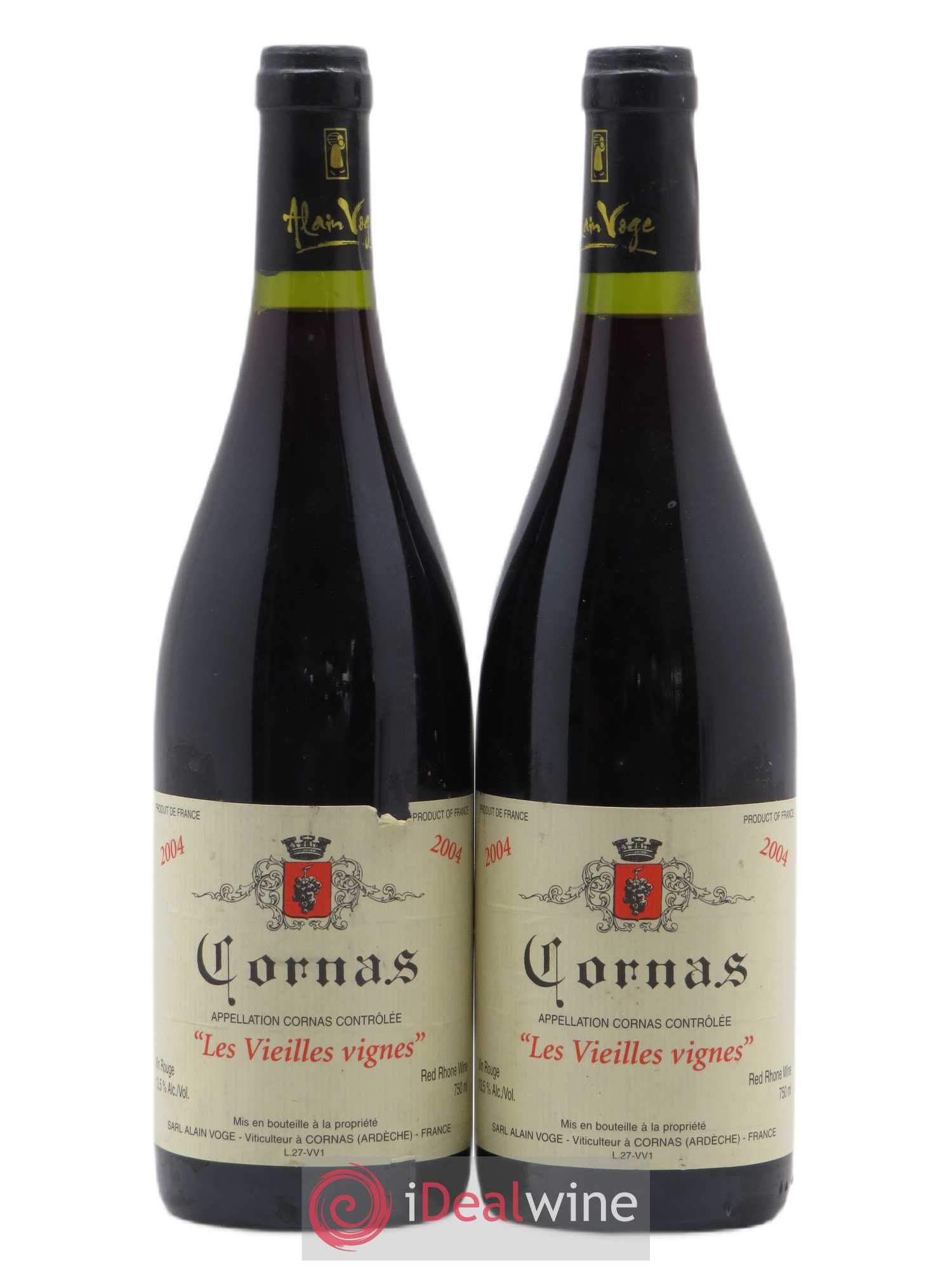 Cornas Les Vieilles Vignes Alain Voge (Domaine) 2004 - Lot de 2 bouteilles - 0