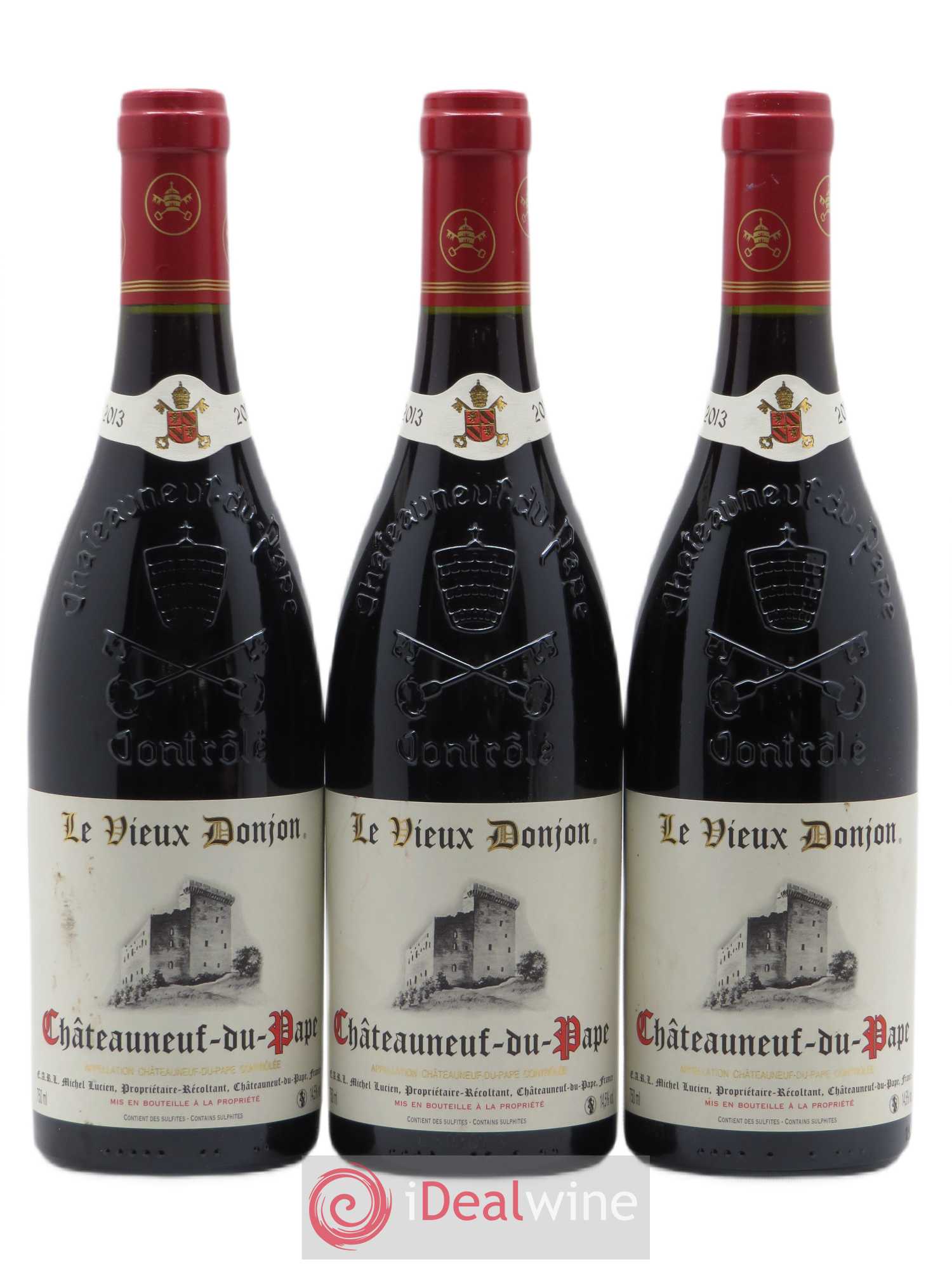 Châteauneuf-du-Pape Le Vieux Donjon Michel Lucien 2013 - Lot de 3 bouteilles - 0