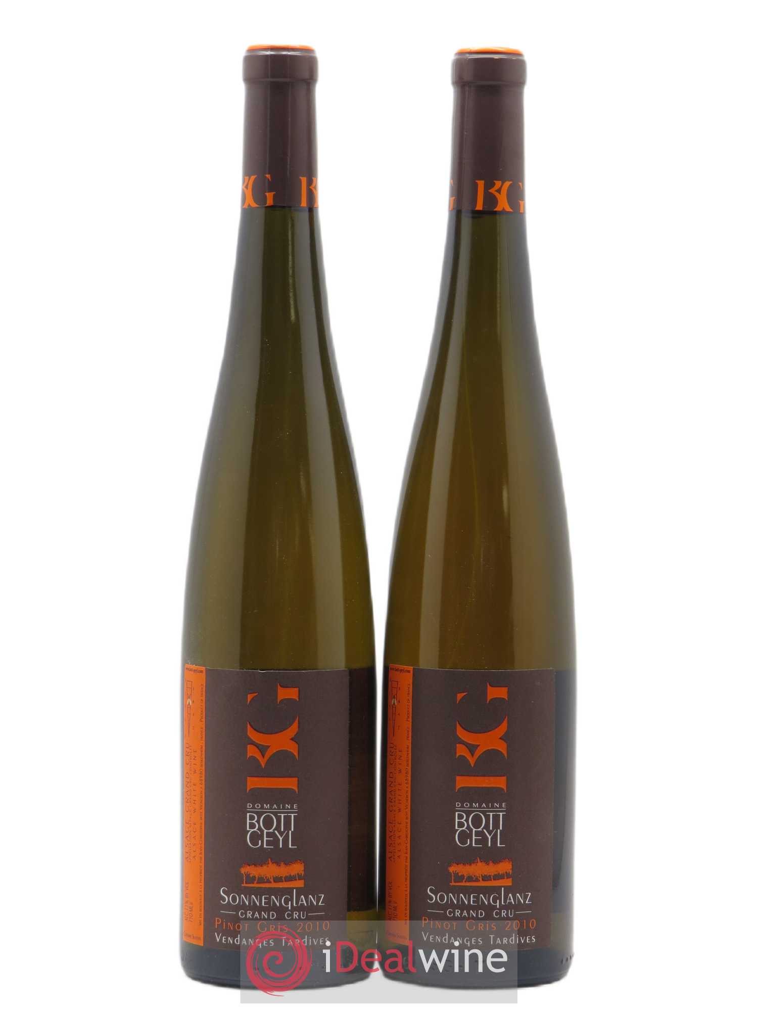 Alsace Pinot Gris Grand Cru Sonnenglanz Vendanges Tardives Bott-Geyl (Domaine) 2010 - Lotto di 2 bottiglie - 0