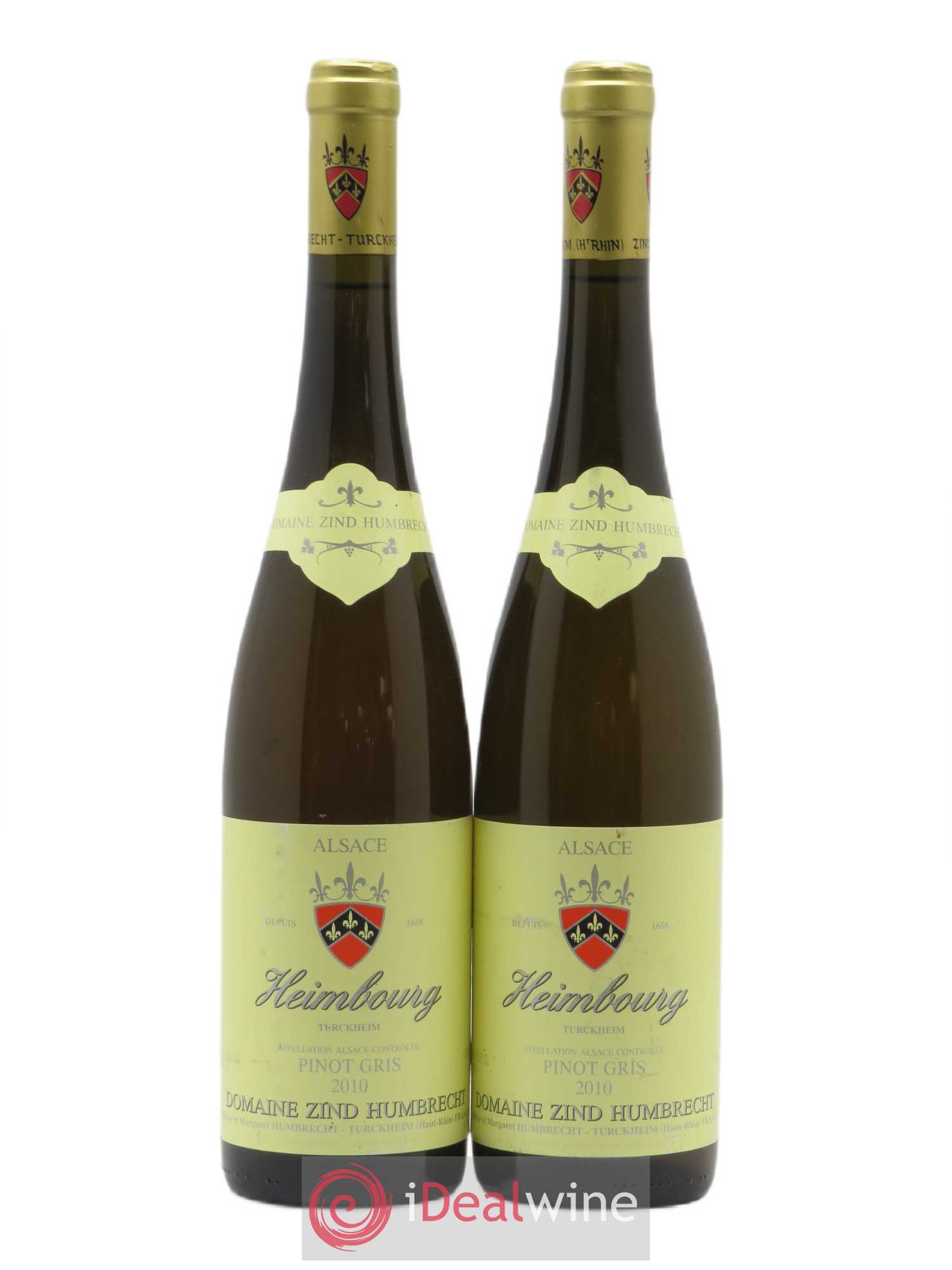 Alsace Pinot Gris Heimbourg Zind-Humbrecht (Domaine) 2010 - Lot de 2 bouteilles - 0