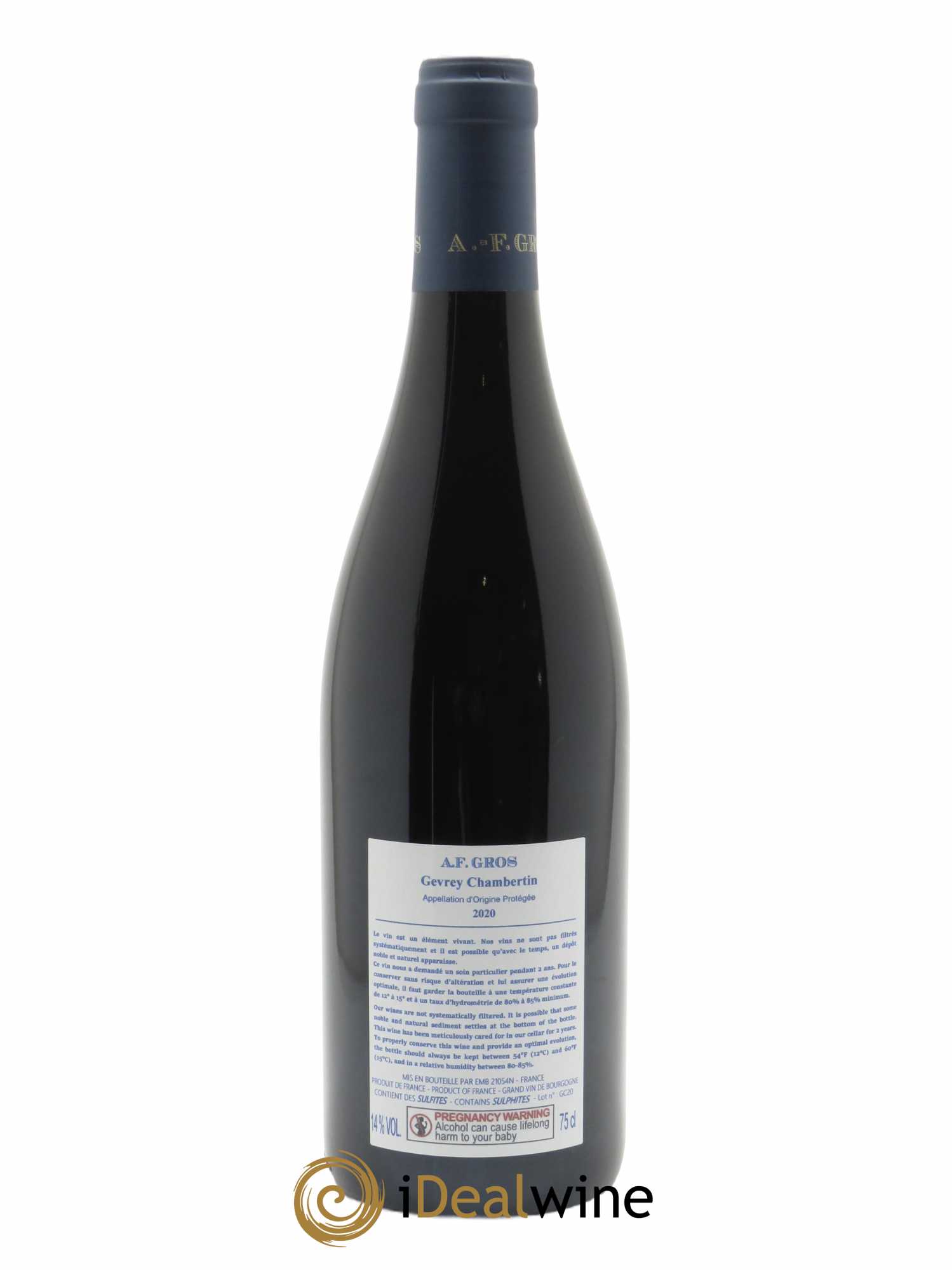 Gevrey-Chambertin A.-F. Gros 2020 - Lot de 1 bouteille - 1