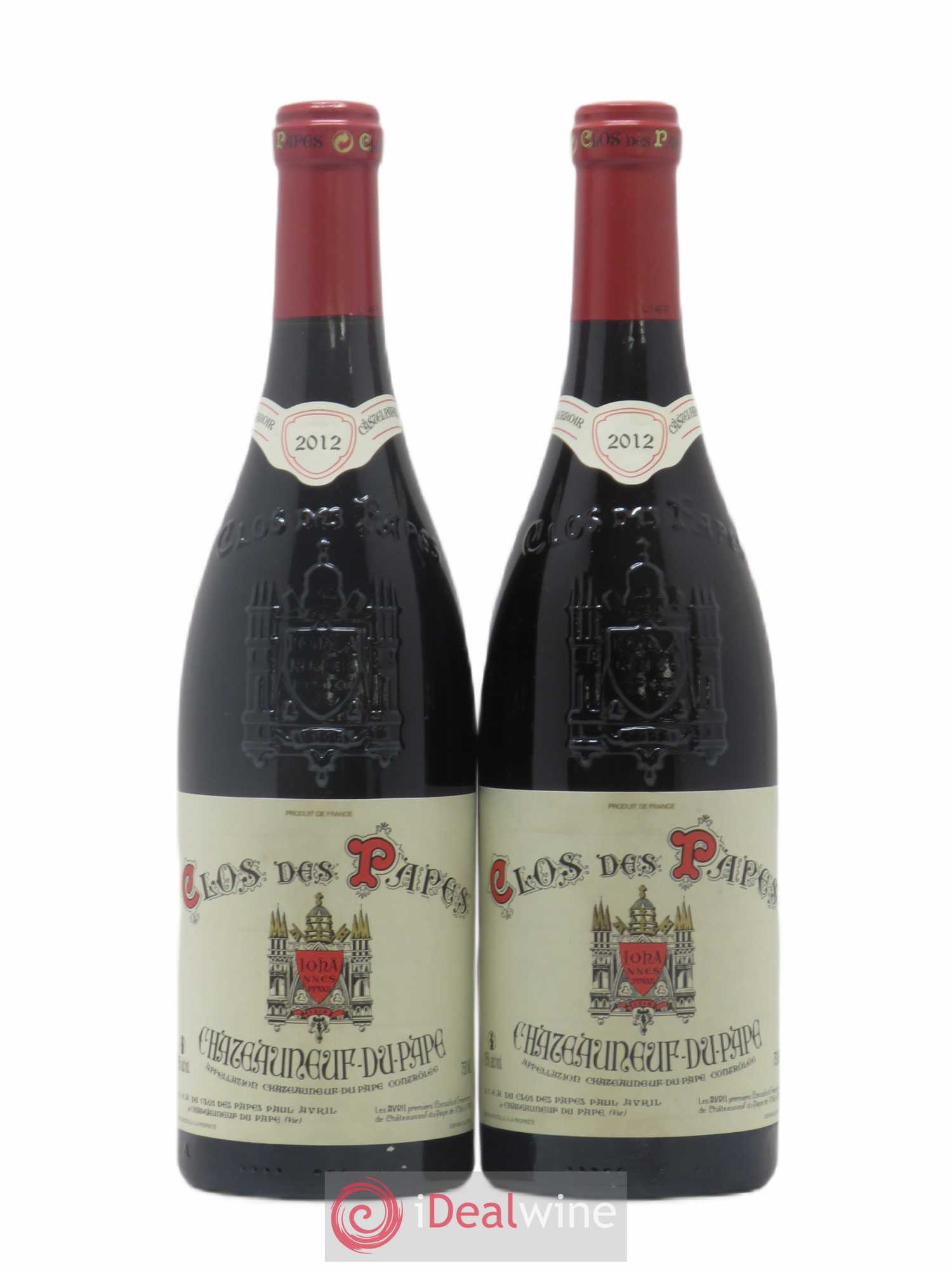 Châteauneuf-du-Pape Clos des Papes - Paul Avril 2012 - Lot de 2 bouteilles - 0