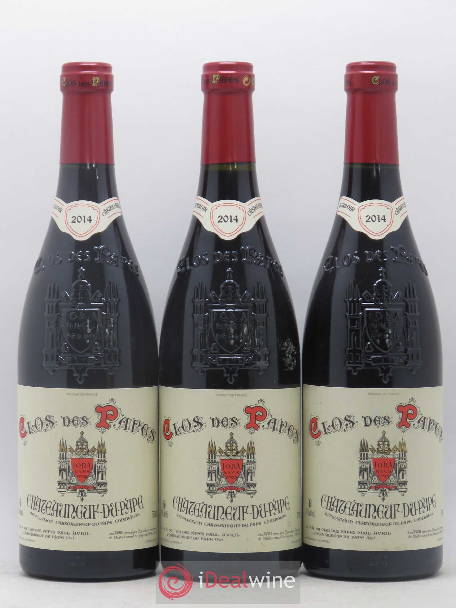 Châteauneuf-du-Pape Clos des Papes - Paul Avril 2014 - Lot de 12 bouteilles - 1