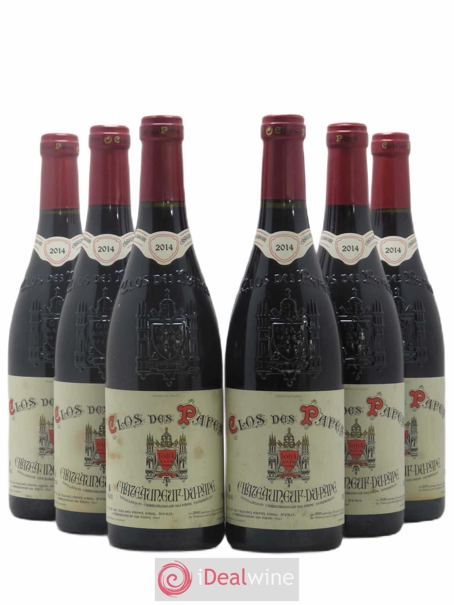 Châteauneuf-du-Pape Clos des Papes - Paul Avril 2014 - Lot de 6 bouteilles - 0