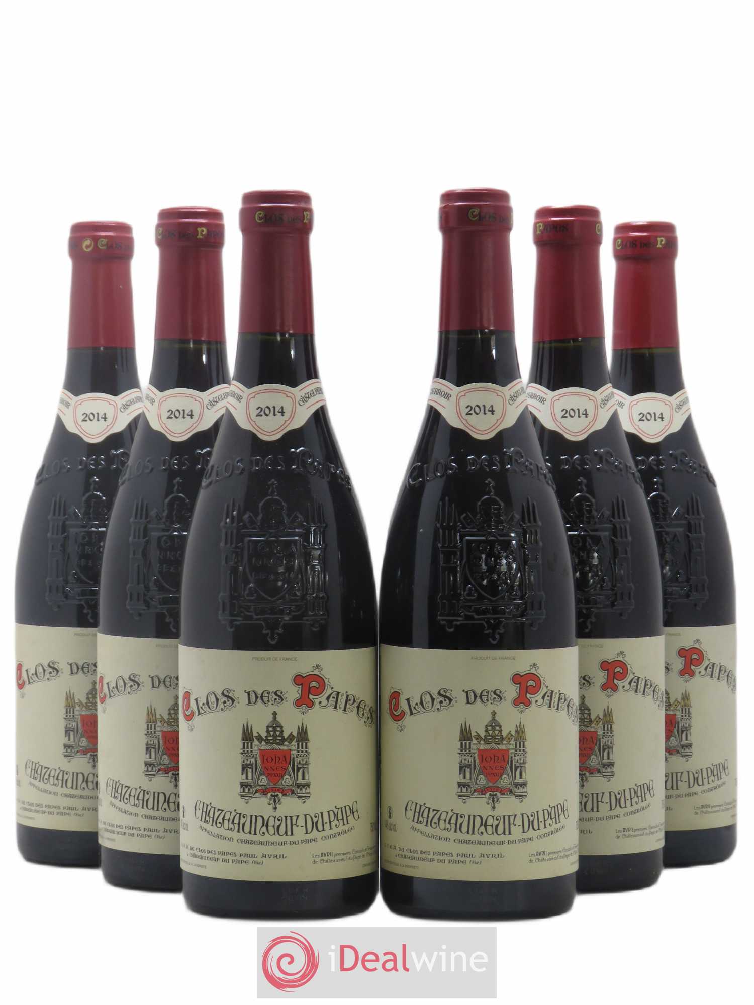 Châteauneuf-du-Pape Clos des Papes - Paul Avril 2014 - Lot de 6 bouteilles - 0