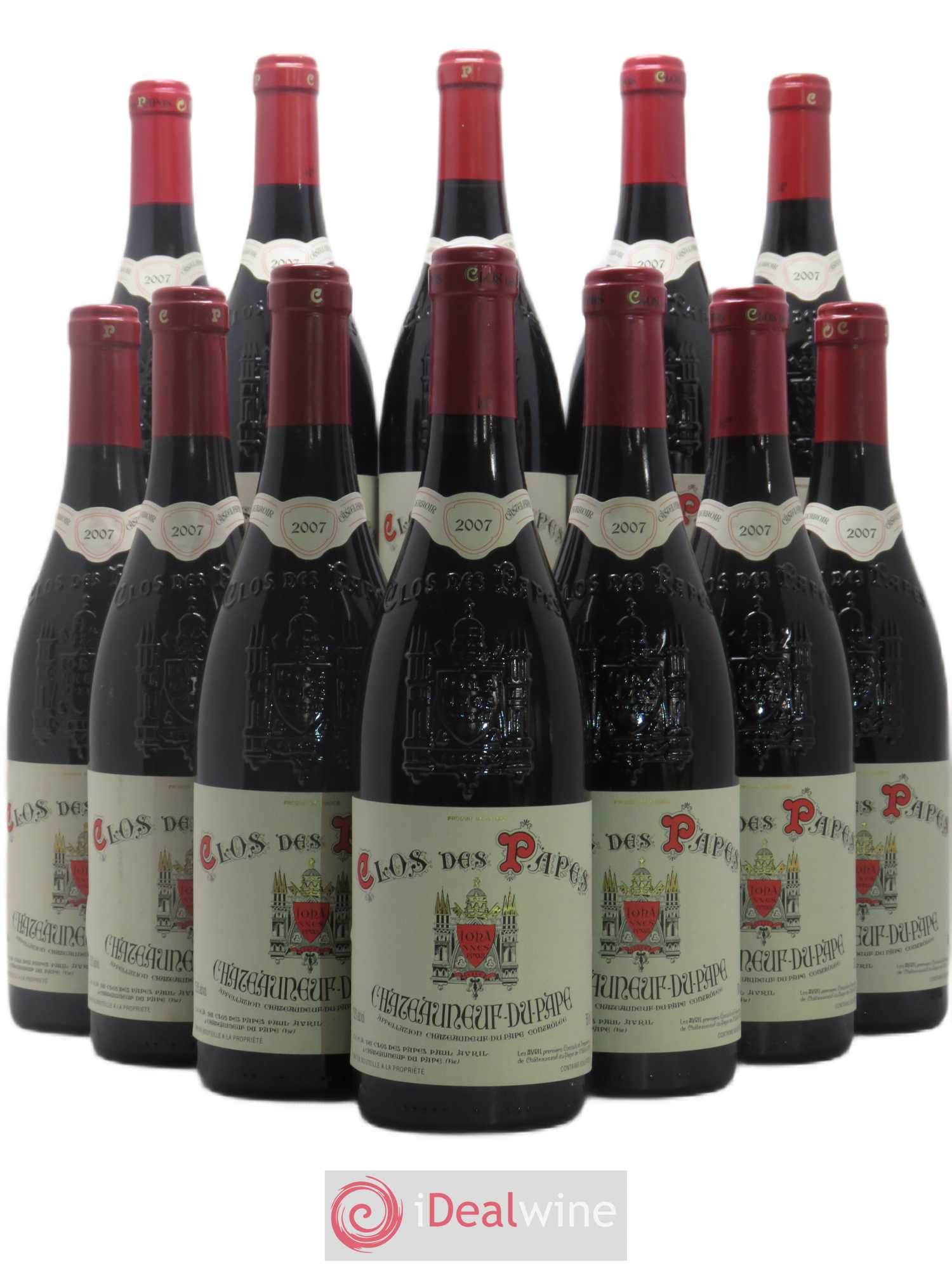 Châteauneuf-du-Pape Clos des Papes - Paul Avril 2007 - Lot de 12 bouteilles - 0
