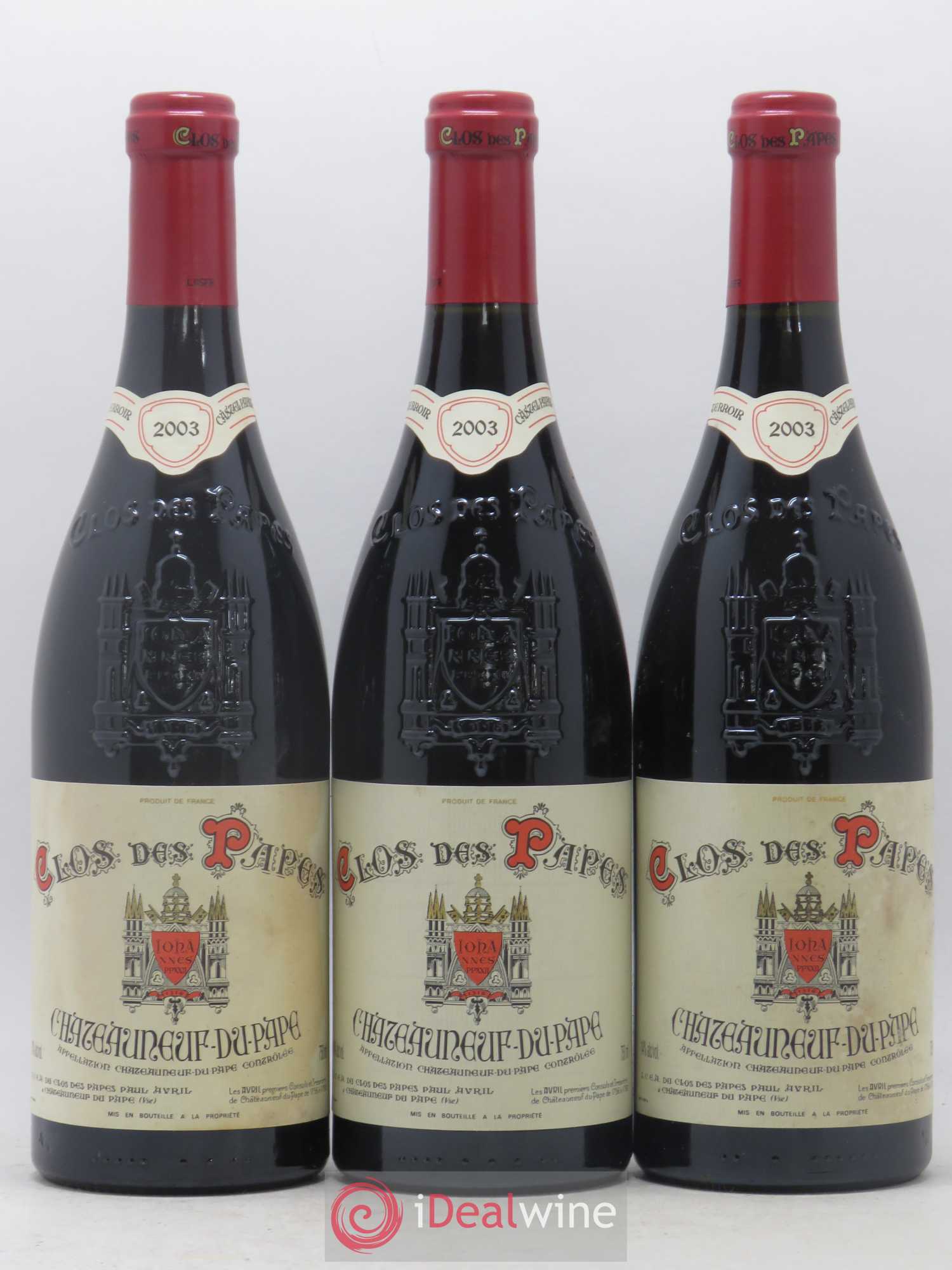 Châteauneuf-du-Pape Clos des Papes - Paul Avril 2003 - Lot de 12 bouteilles - 2
