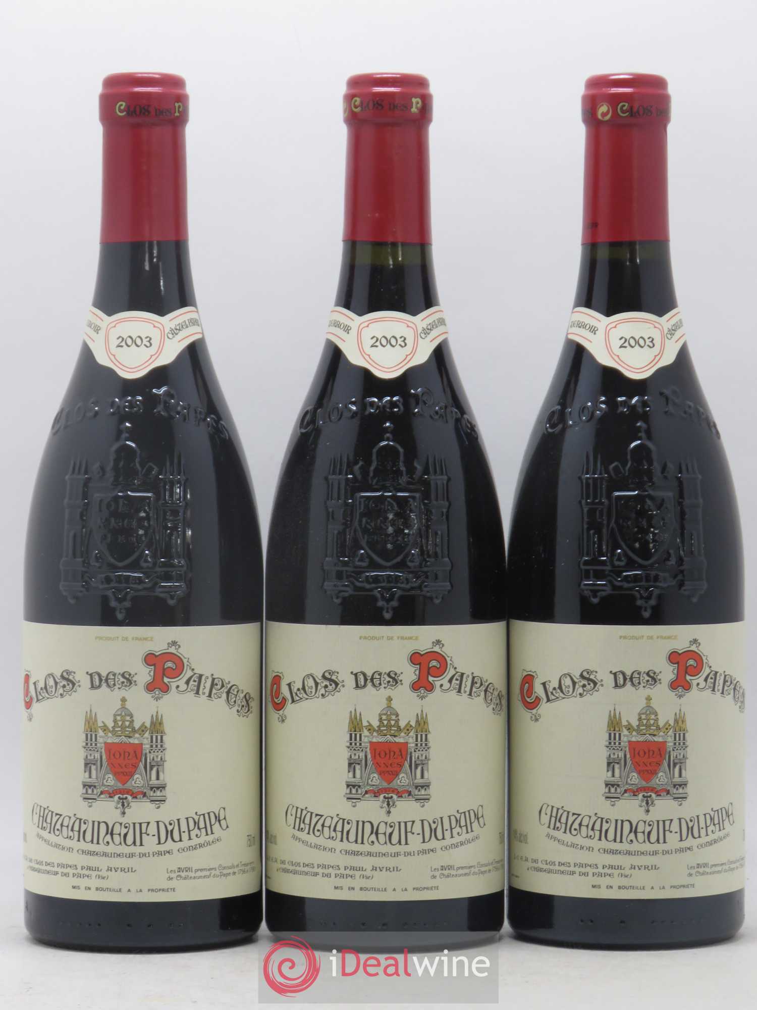 Châteauneuf-du-Pape Clos des Papes - Paul Avril 2003 - Lot de 12 bouteilles - 3