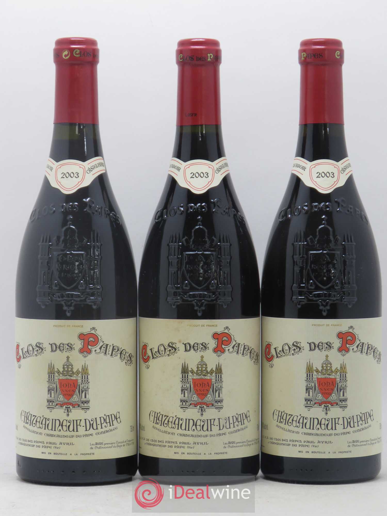 Châteauneuf-du-Pape Clos des Papes - Paul Avril 2003 - Lot de 12 bouteilles - 4