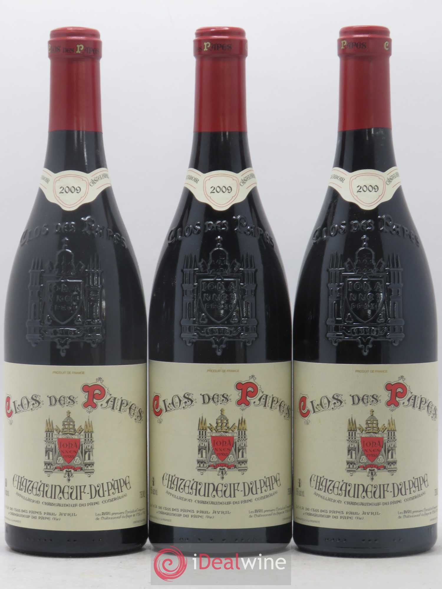 Châteauneuf-du-Pape Clos des Papes - Paul Avril 2009 - Lot de 12 bouteilles - 1
