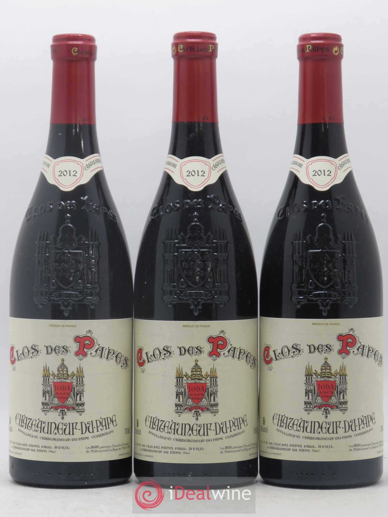 Châteauneuf-du-Pape Clos des Papes - Paul Avril 2012 - Lot de 6 bouteilles - 1