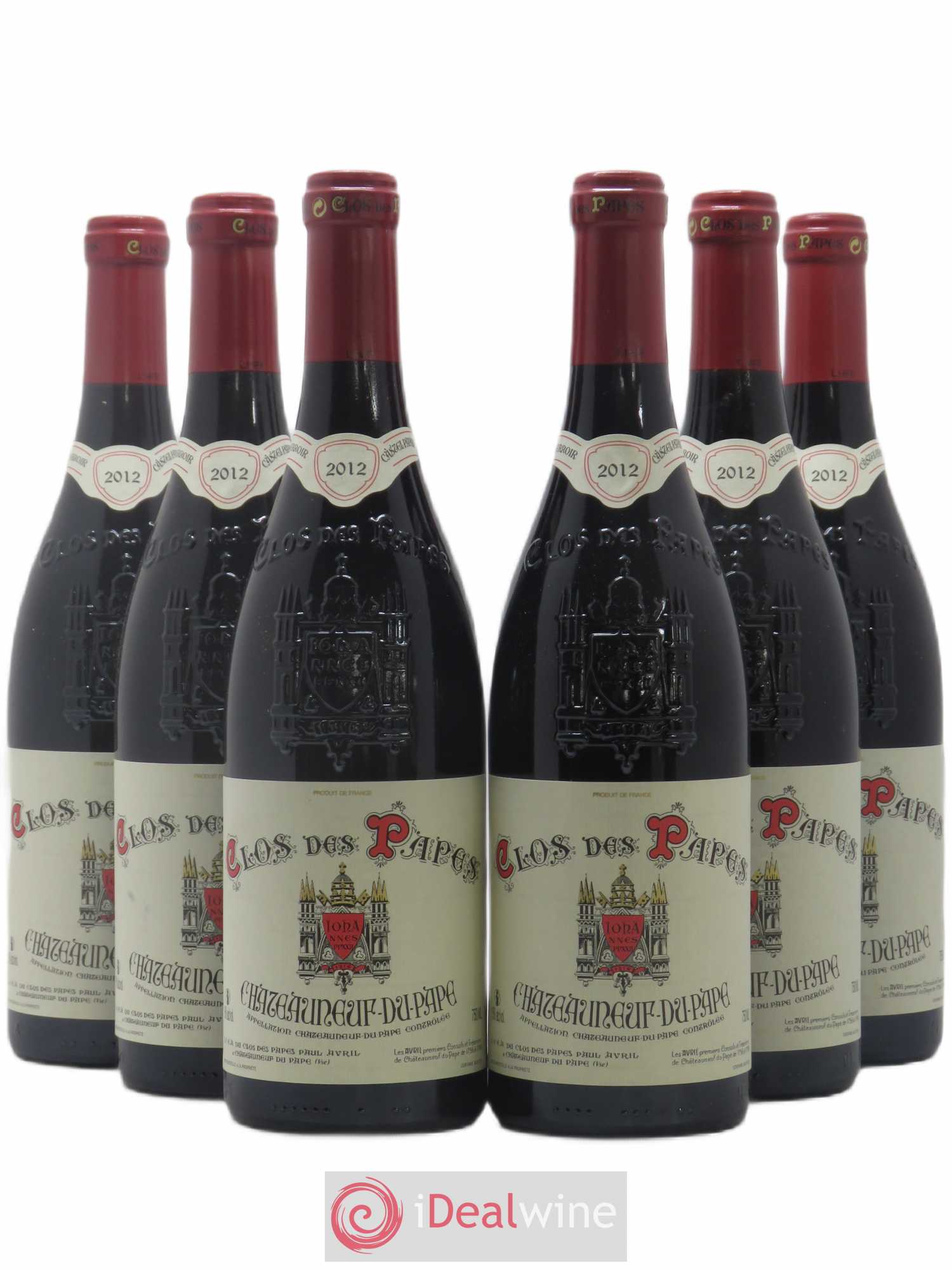 Châteauneuf-du-Pape Clos des Papes - Paul Avril 2012 - Lot de 6 bouteilles - 0