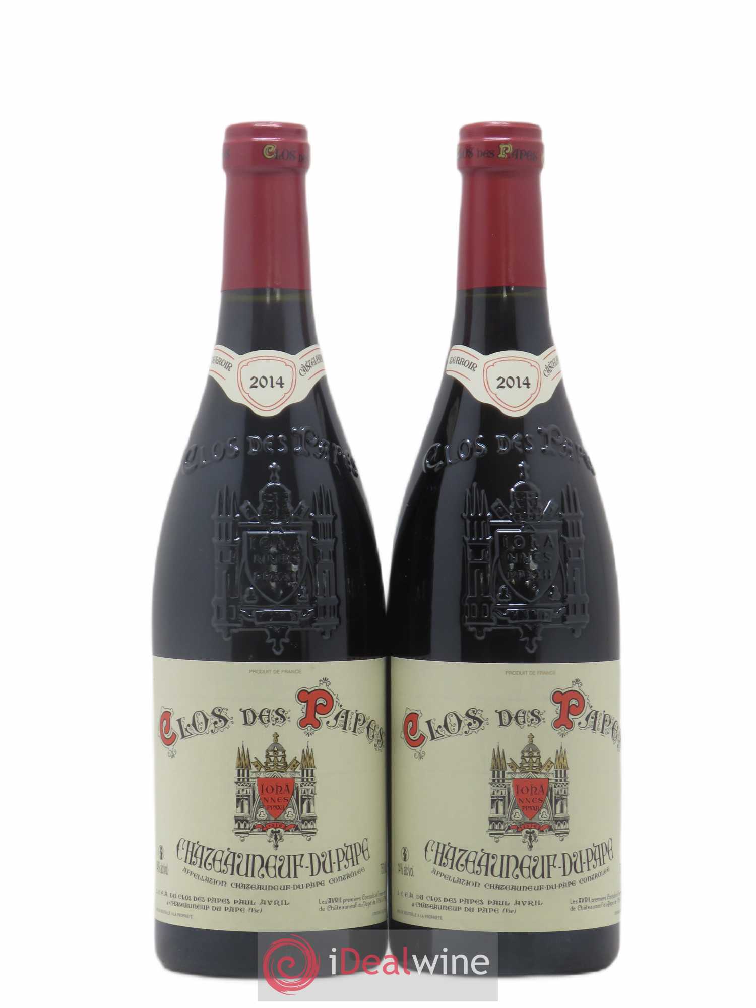 Châteauneuf-du-Pape Clos des Papes - Paul Avril 2014 - Lot de 2 bouteilles - 0