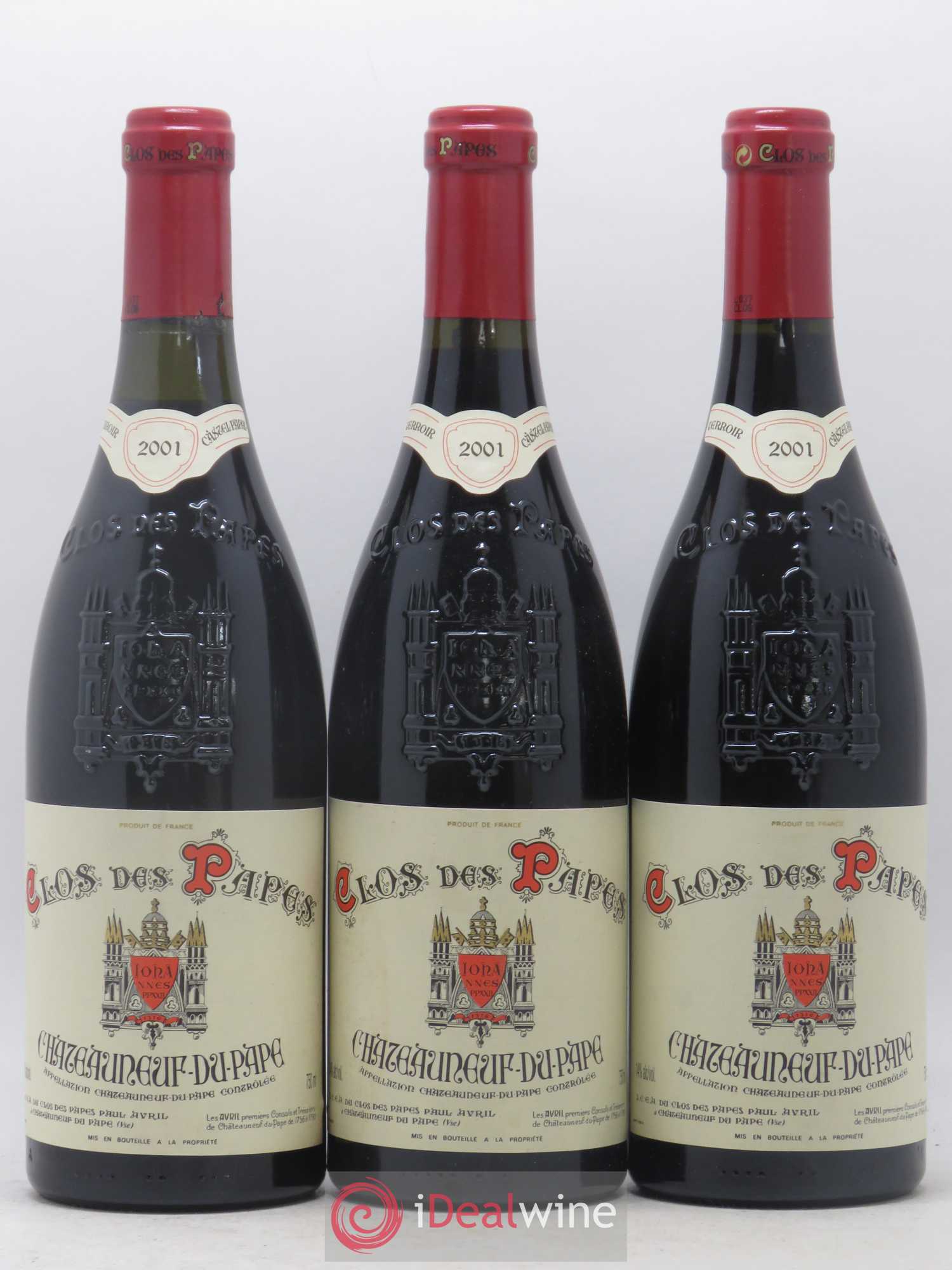 Châteauneuf-du-Pape Clos des Papes - Paul Avril 2001 - Lot de 12 bouteilles - 2