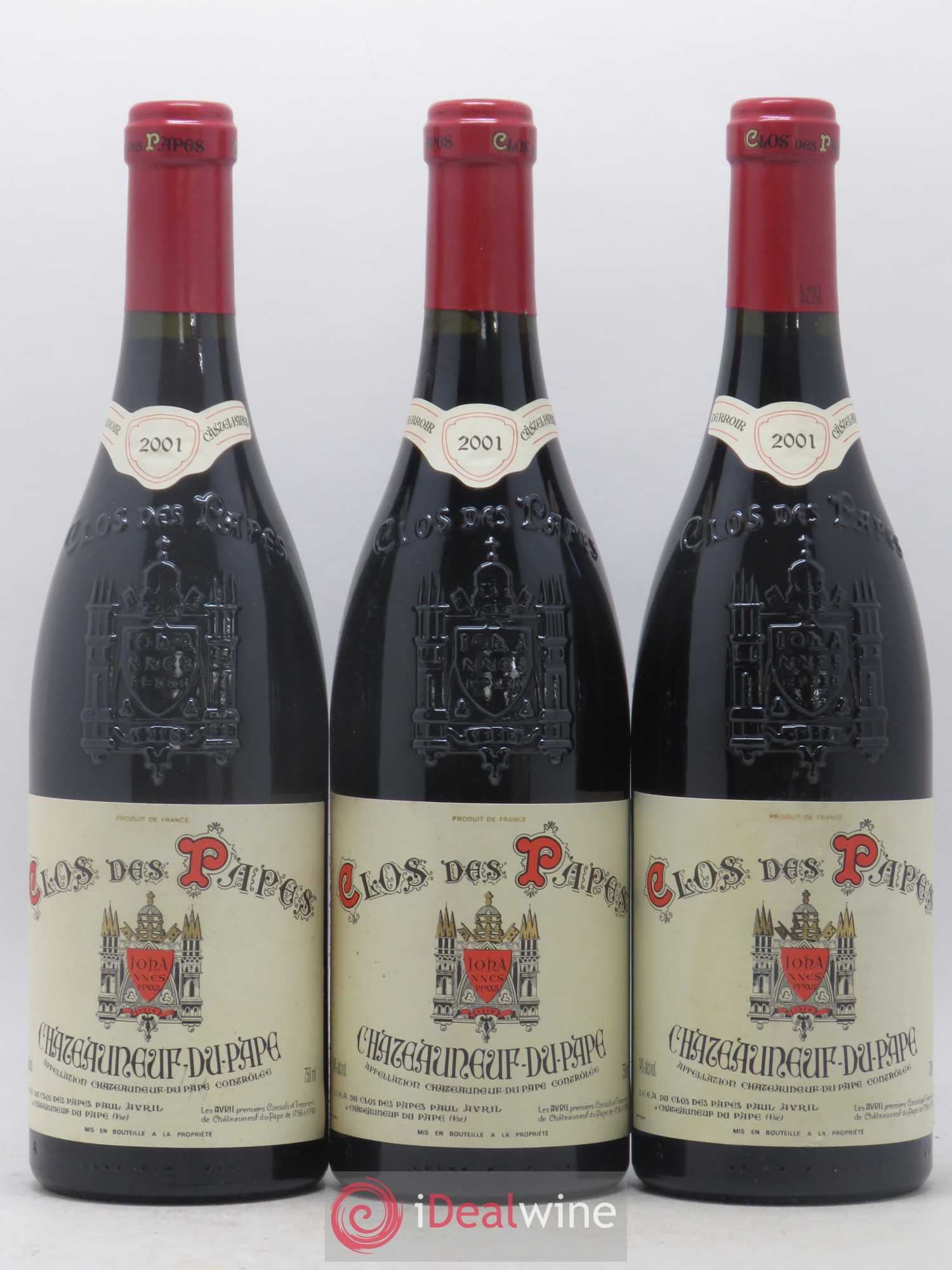 Châteauneuf-du-Pape Clos des Papes - Paul Avril 2001 - Lot de 12 bouteilles - 3