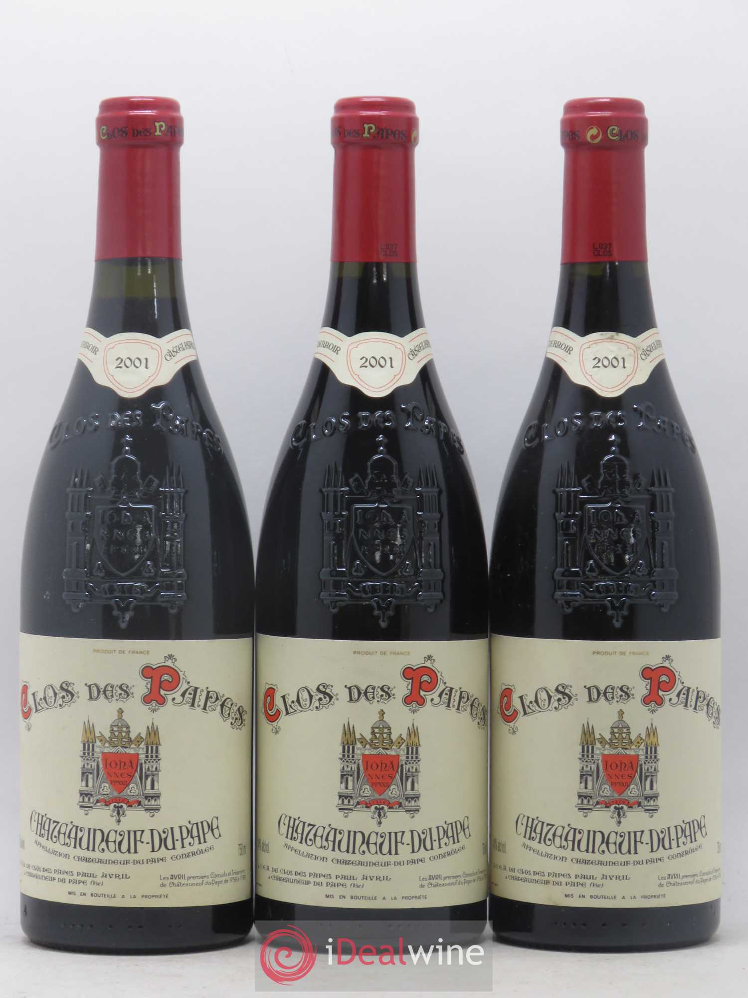 Châteauneuf-du-Pape Clos des Papes - Paul Avril 2001 - Lot de 12 bouteilles - 4