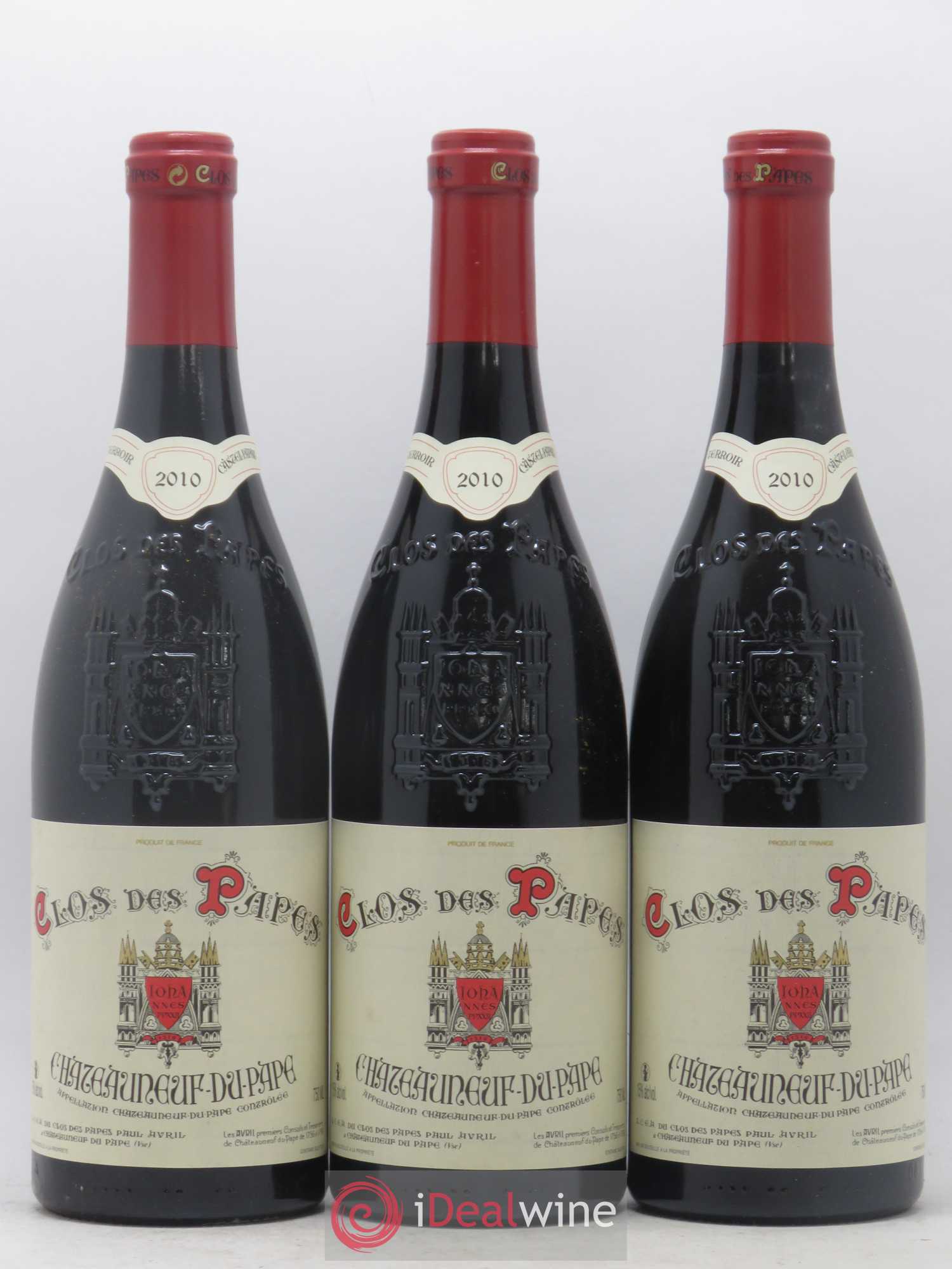 Châteauneuf-du-Pape Clos des Papes - Paul Avril 2010 - Lot de 12 bouteilles - 1