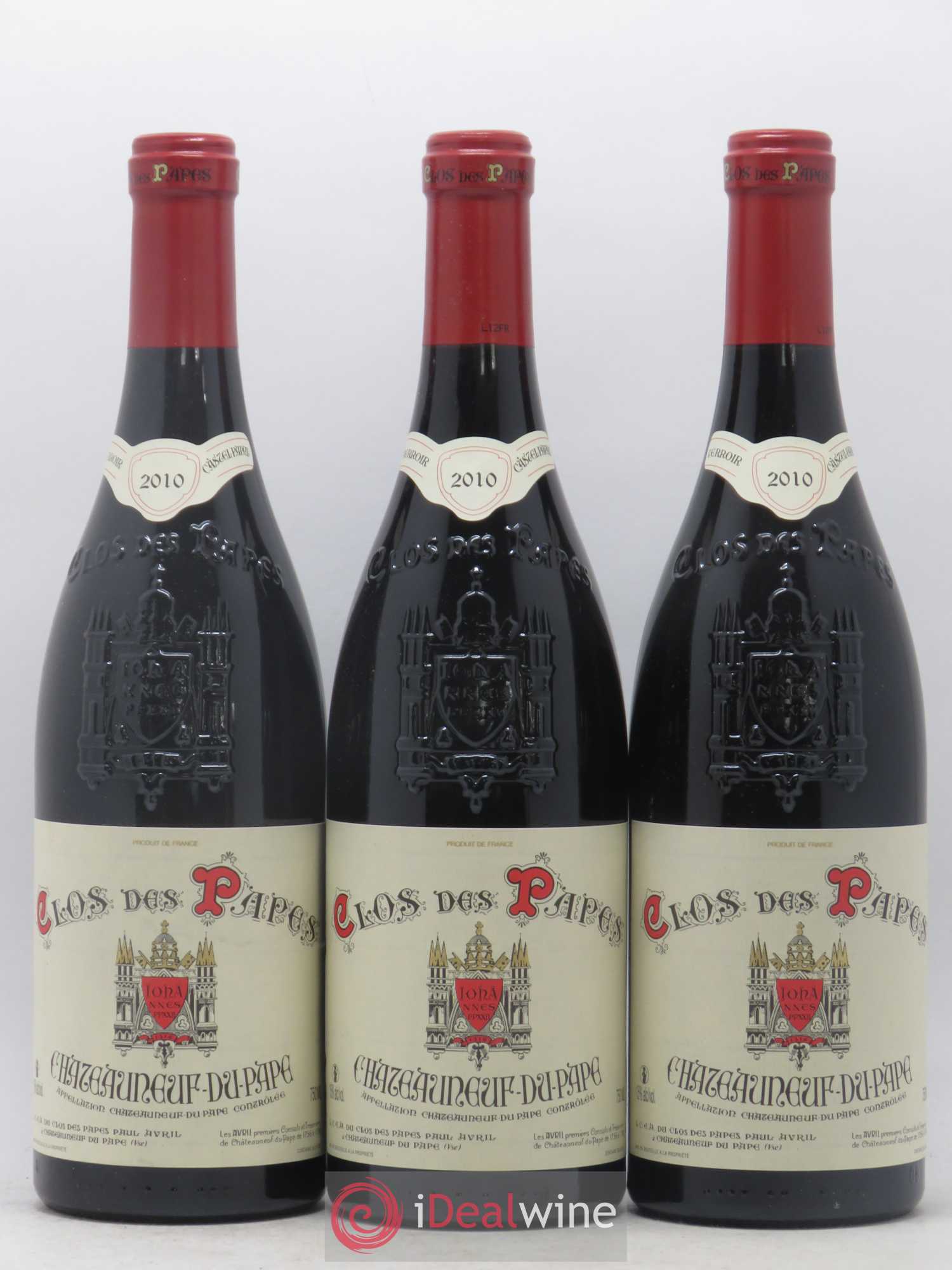 Châteauneuf-du-Pape Clos des Papes - Paul Avril 2010 - Lot de 6 bouteilles - 1