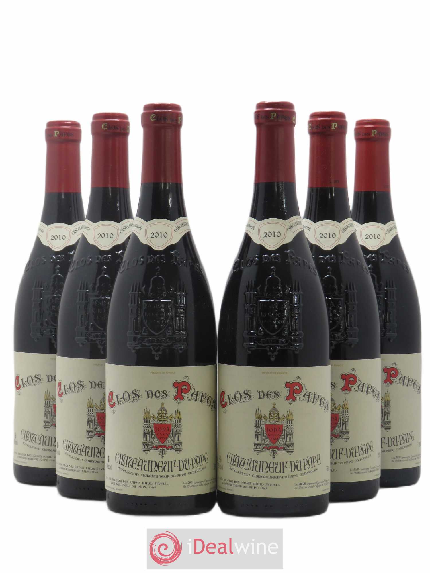 Châteauneuf-du-Pape Clos des Papes - Paul Avril 2010 - Lot de 6 bouteilles - 0
