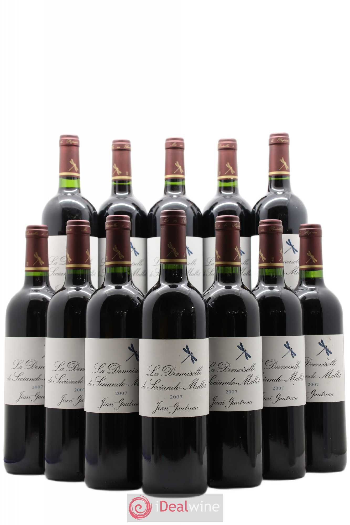Demoiselle de Sociando Mallet Second Vin 2007 - Lot de 12 bouteilles - 0