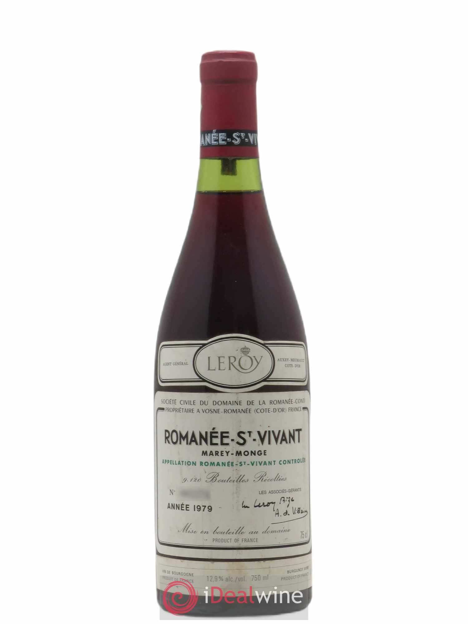 Romanée-Saint-Vivant Grand Cru Domaine de la Romanée-Conti 1979 - Lot de 1 bouteille - 0