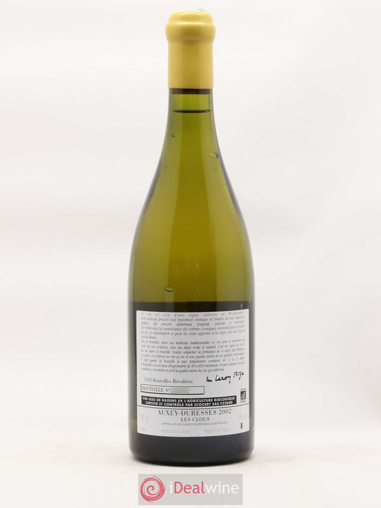 Auxey-Duresses Les Clous d'Auvenay (Domaine) 2002 - Lot de 1 bouteille - 1