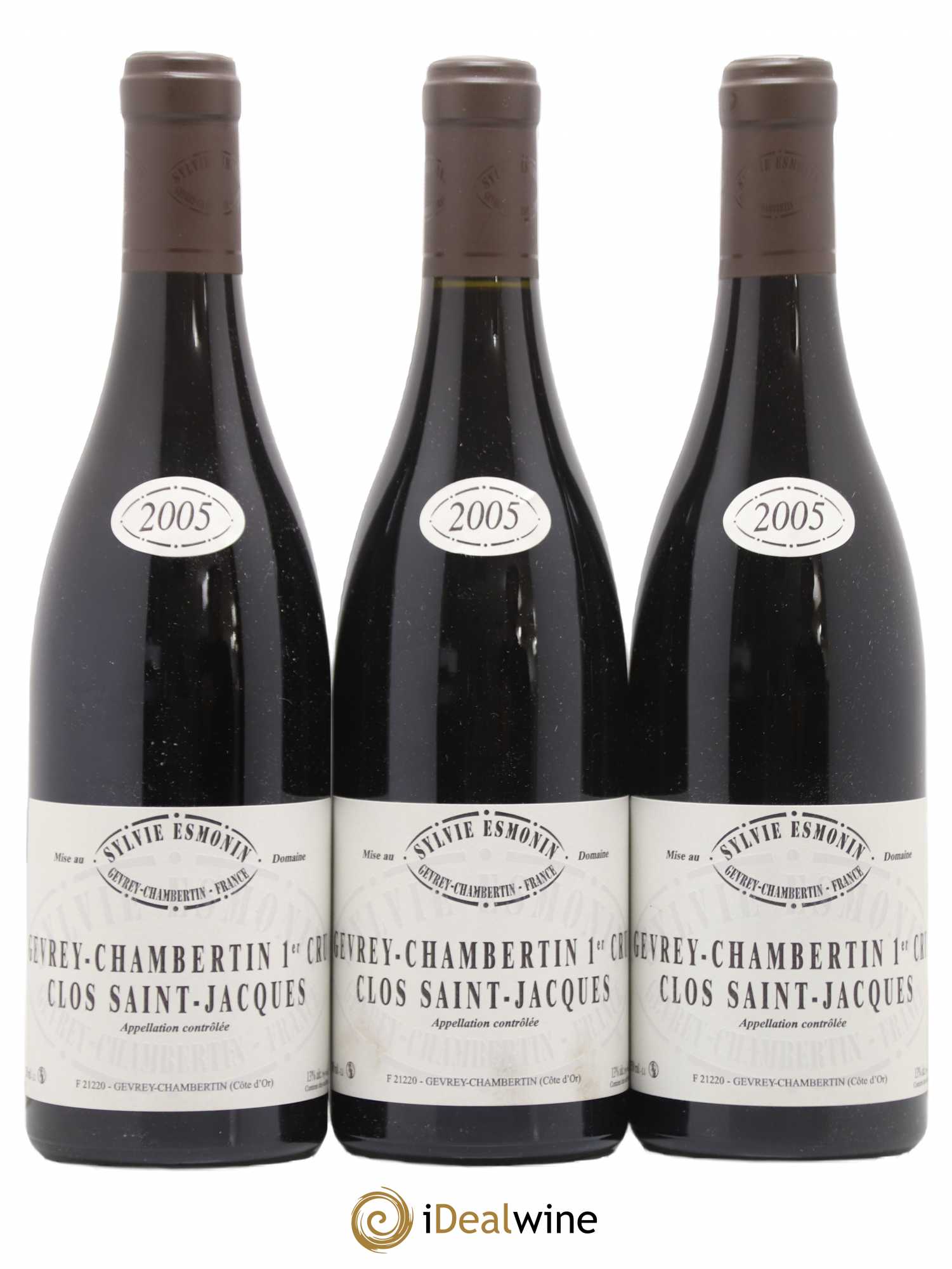 Gevrey-Chambertin 1er Cru Clos Saint Jacques Sylvie Esmonin 2005 - Lot de 3 bouteilles - 0