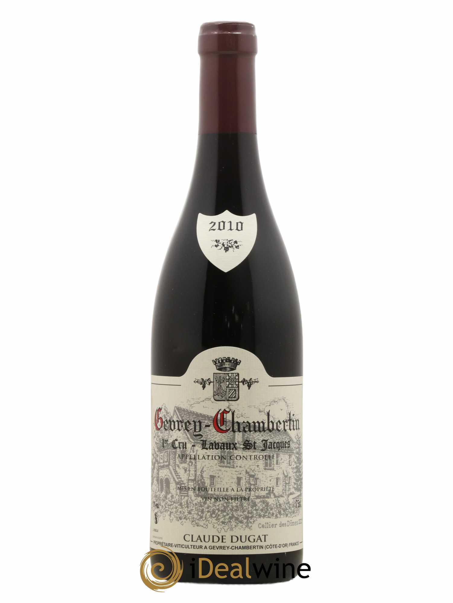 Gevrey-Chambertin 1er Cru Lavaux Saint-Jacques Claude Dugat 2010 - Lot de 1 bouteille - 0
