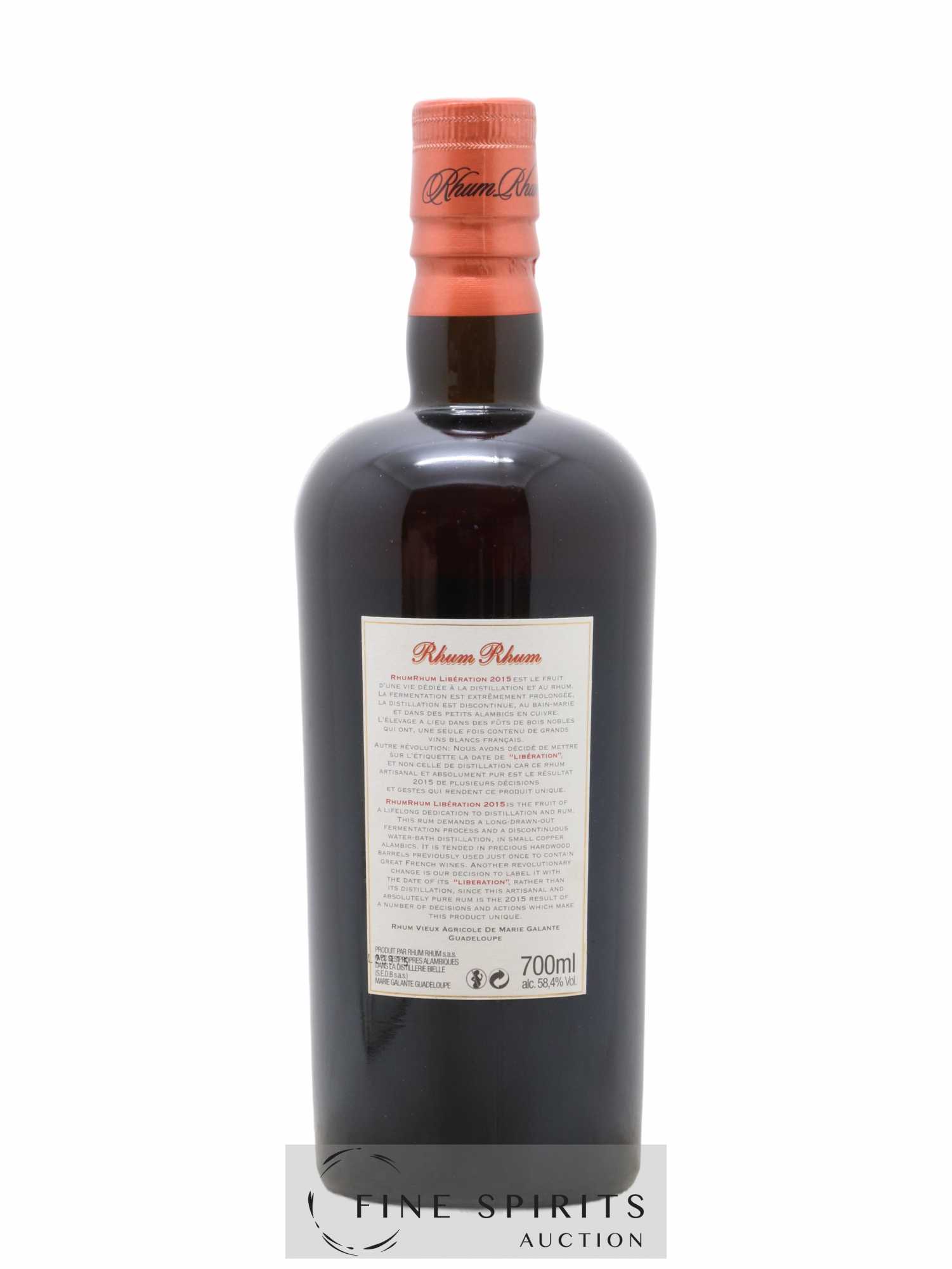 Rhum Rhum Of. PMG - Maitre Capovilla Libération 2015 Version Intégrale - Lot of 1 bottle - 2