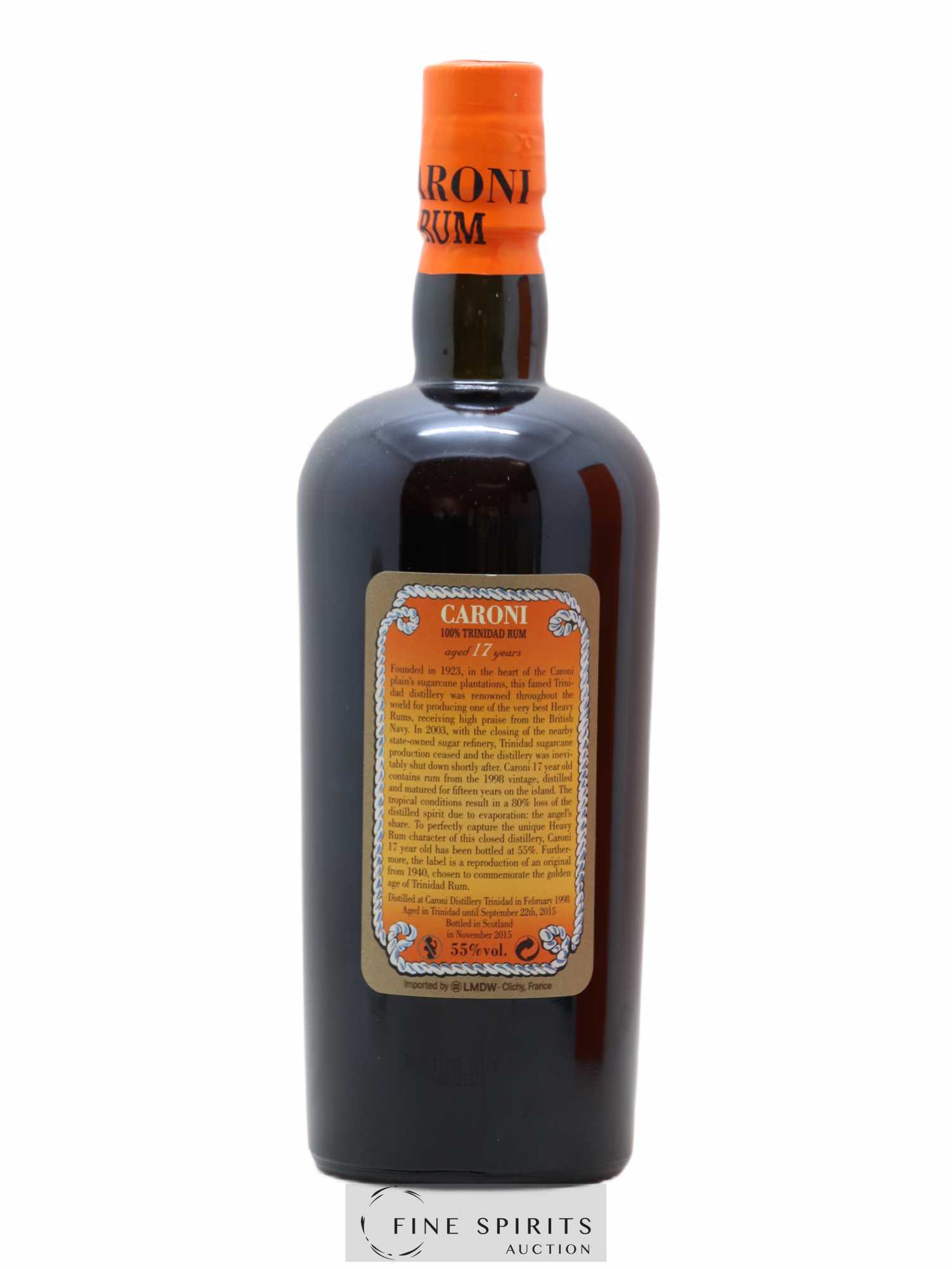 Caroni 17 years 1998 Of. 110° Proof bottled 2015 LMDW Extra Strong - Lot de 1 bouteille - 2