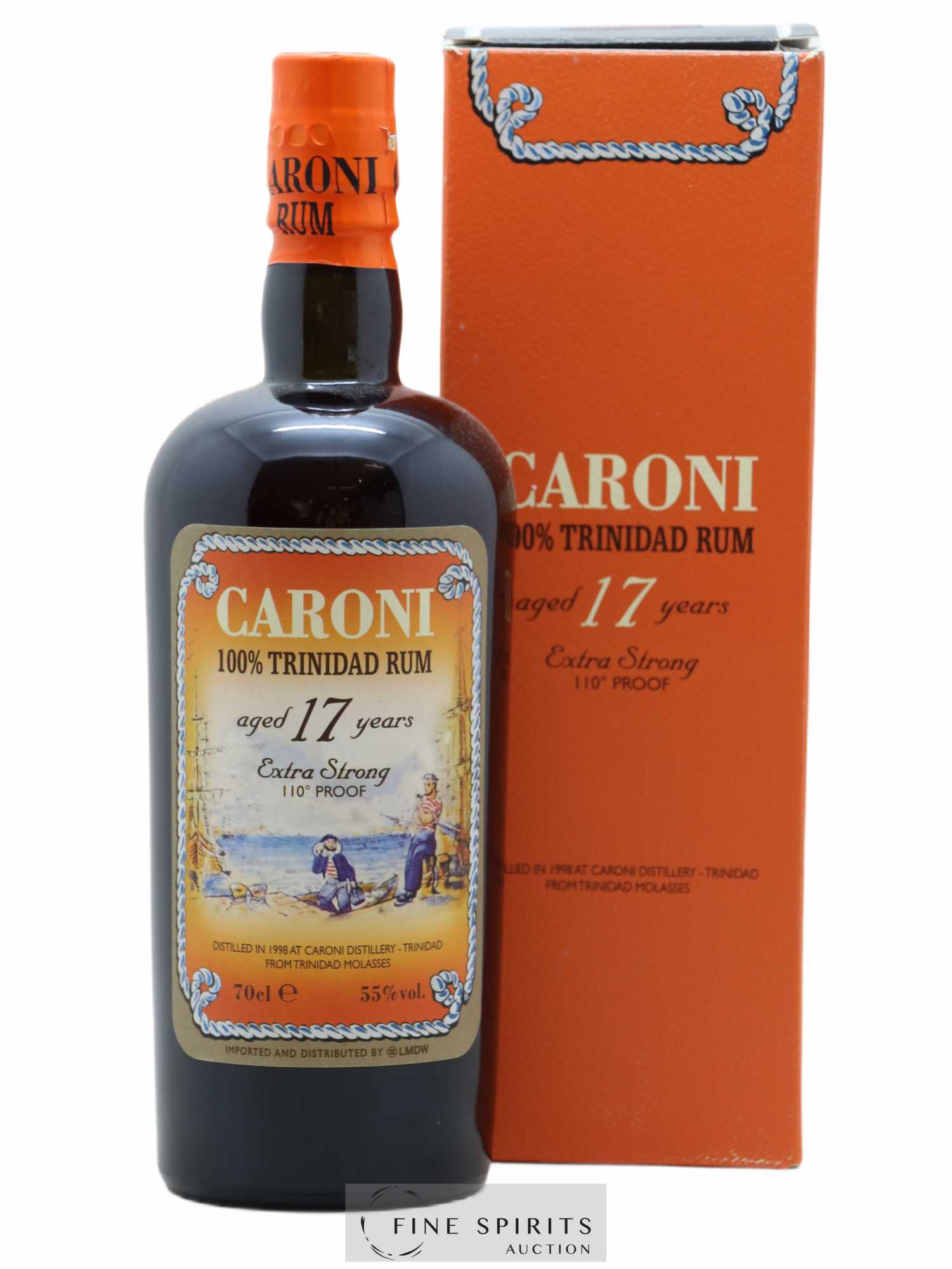 Caroni 17 years 1998 Of. 110° Proof bottled 2015 LMDW Extra Strong - Lot de 1 bouteille - 0