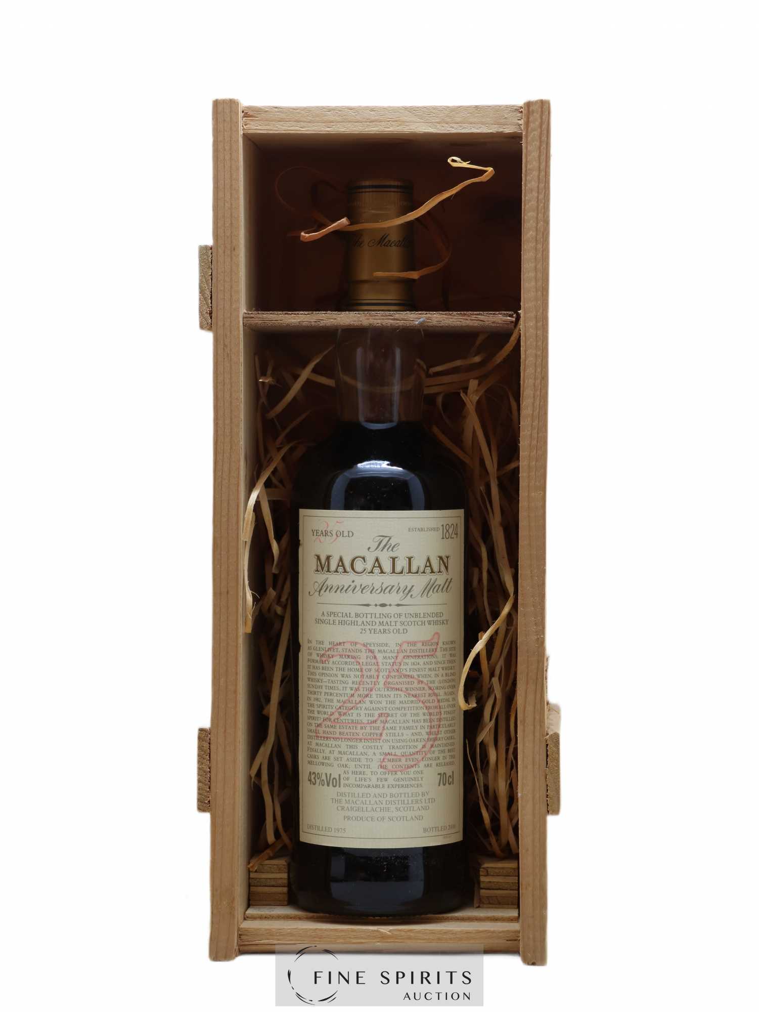 Macallan (The) 25 years 1975 Of. Anniversary Malt bottled 2000 Special Bottling - Lot de 1 bouteille - 4