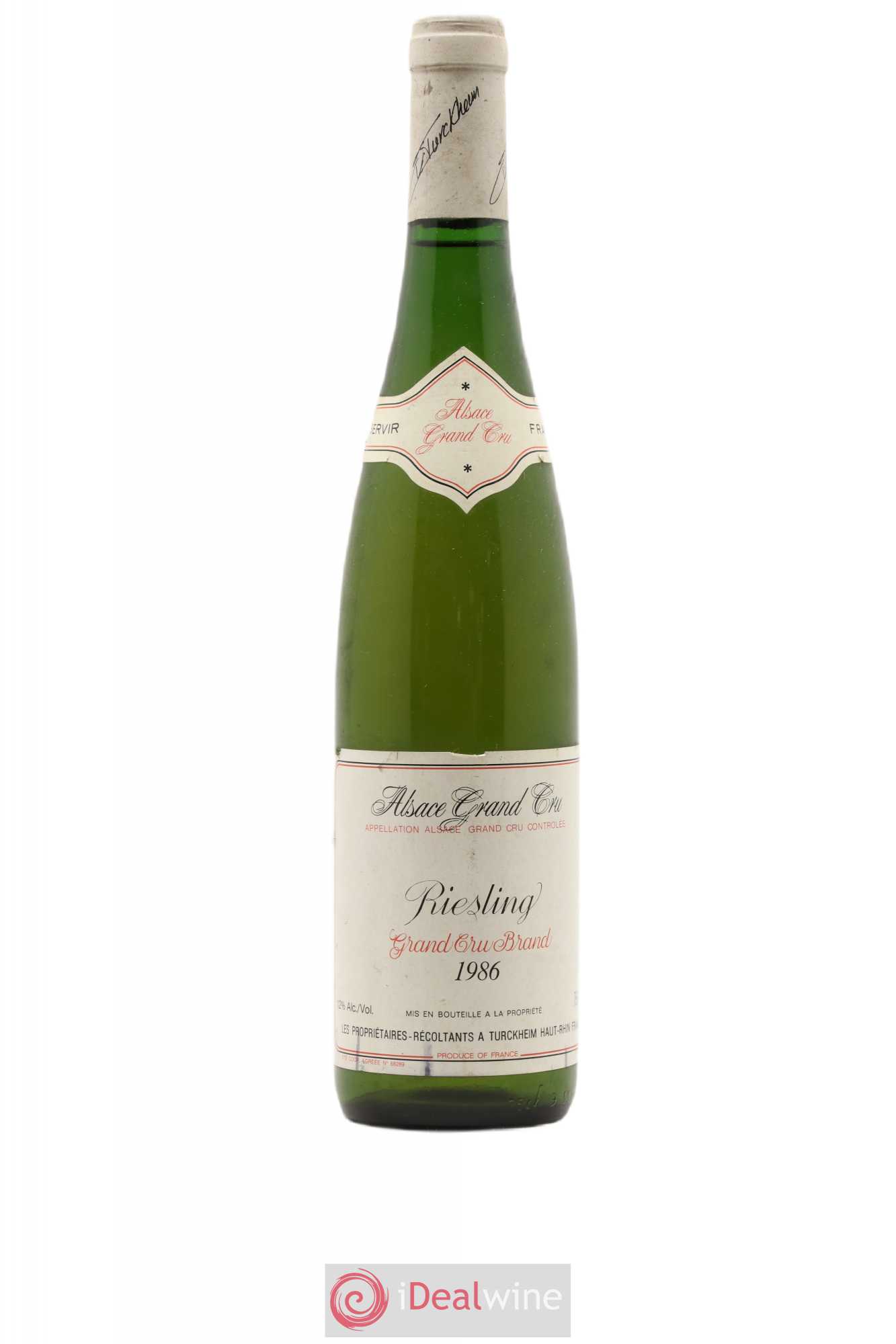Riesling Grand Cru Brand Les Propriétaires récoltants à Turckheim 1986 - Posten von 1 Flasche - 0
