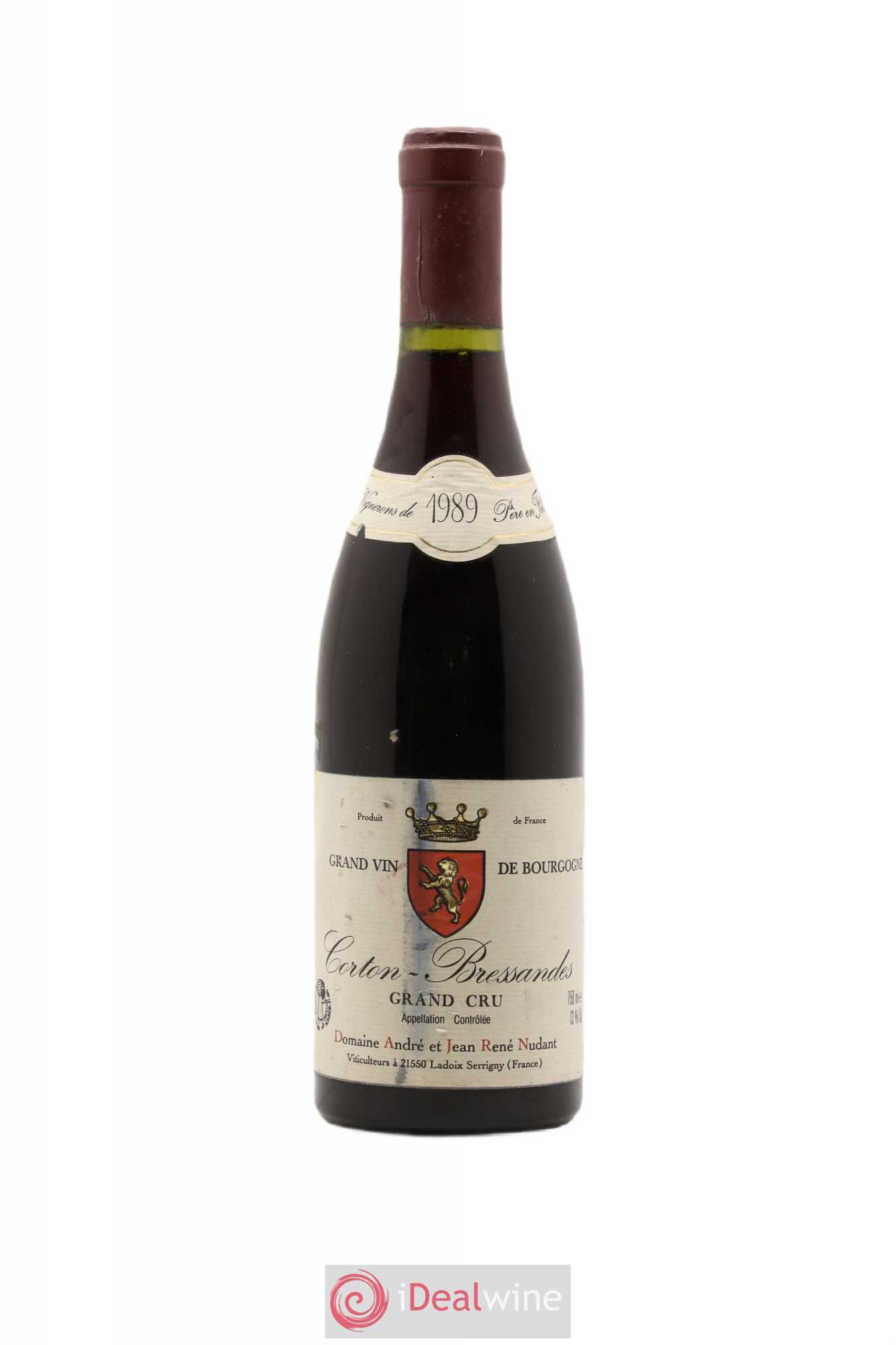 Corton Grand Cru Bressandes Domaine André et Jean René Nudant 1989 - Posten von 1 Flasche - 0