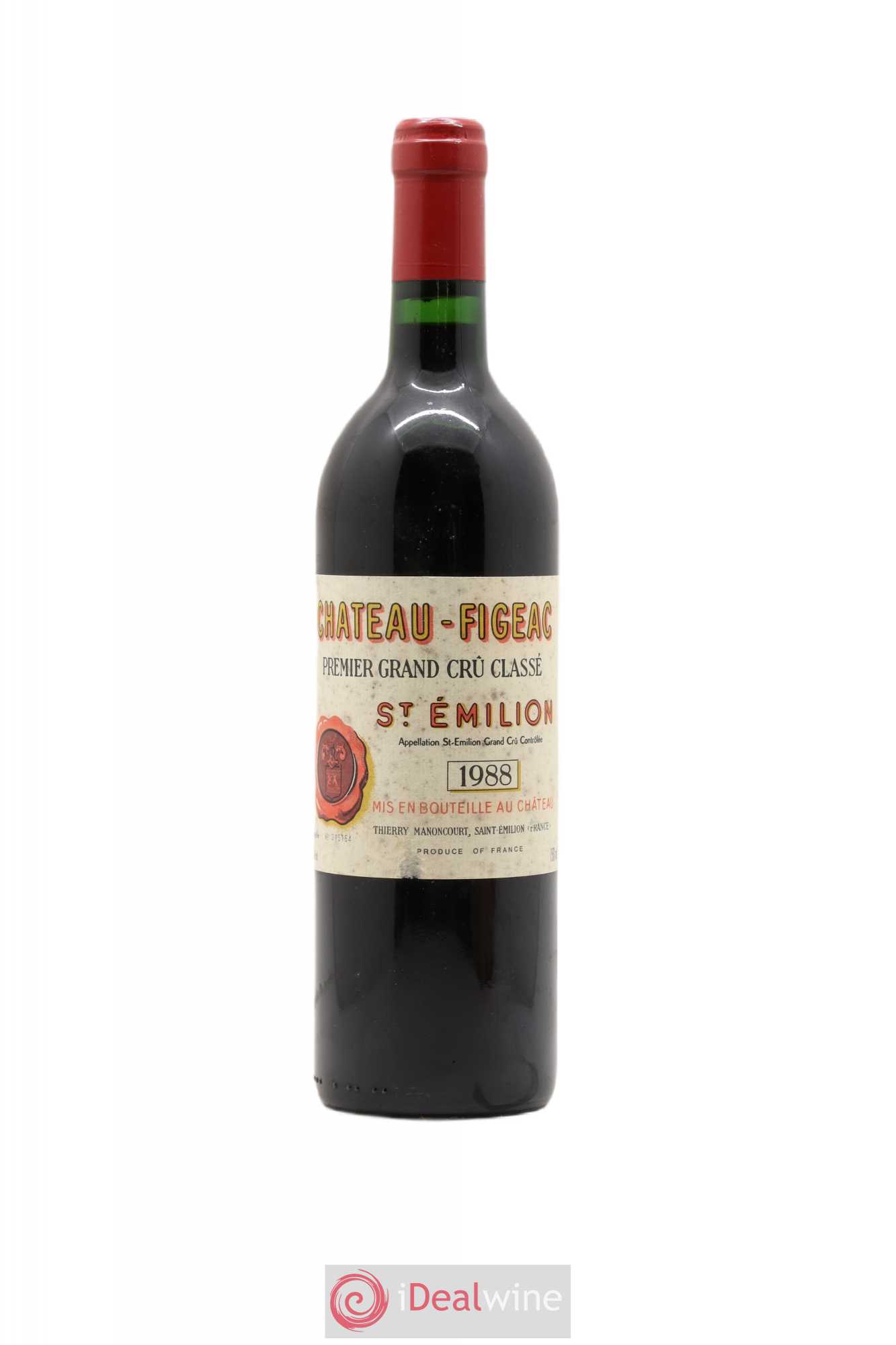 Château Figeac 1er Grand Cru Classé A 1988 - Lot de 1 bouteille - 0