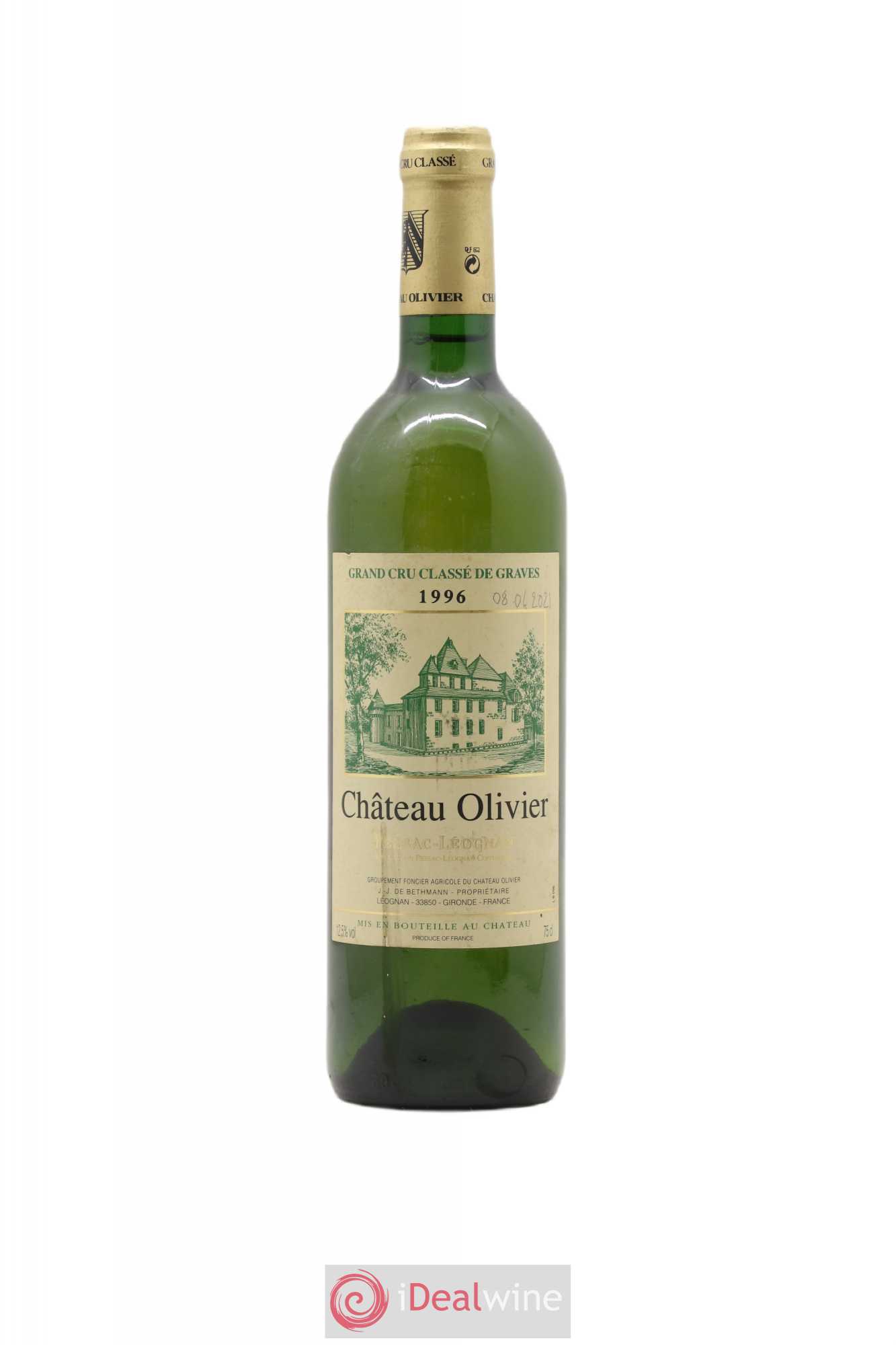 Château Olivier Cru Classé de Graves 1996 - Lot de 1 bouteille - 0