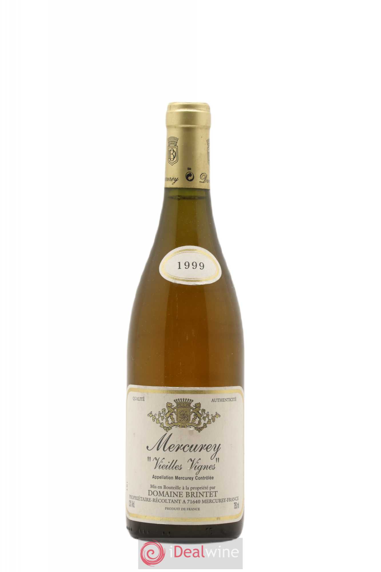 Mercurey Vieilles Vignes Domaine Brintet 1999 - Lot de 1 bouteille - 0