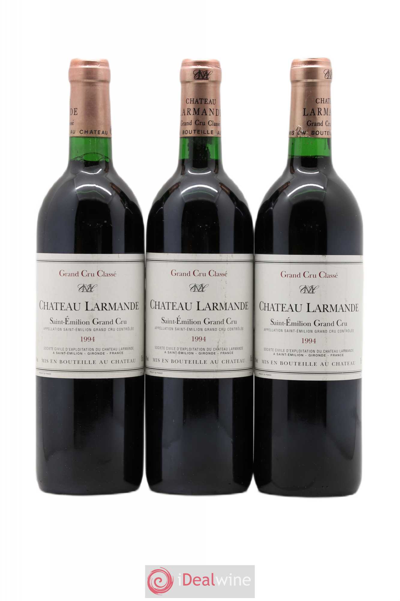 Château Larmande Grand Cru Classé 1994 - Lot de 3 bouteilles - 0