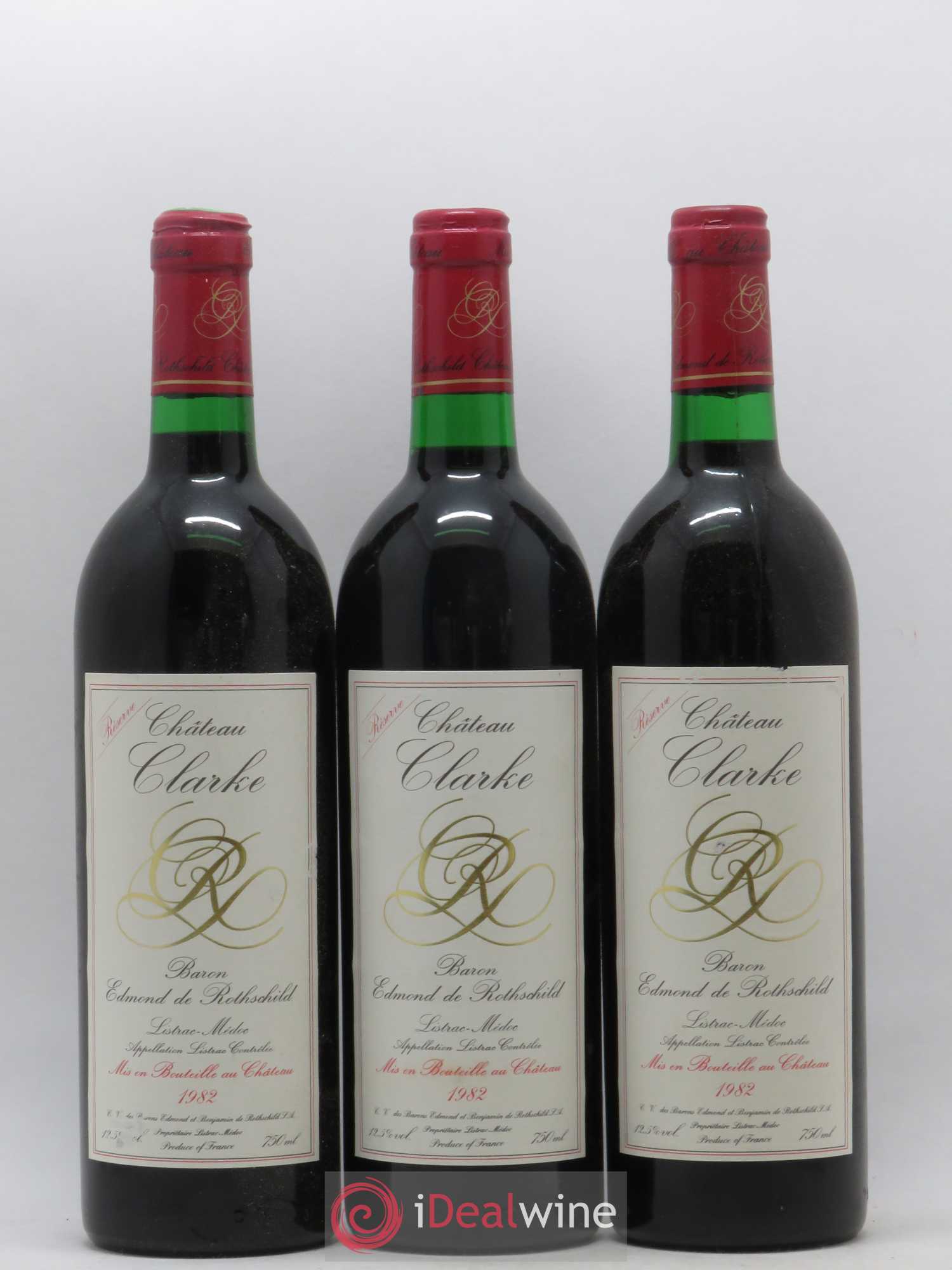 Château Clarke Réserve  1982 - Lot de 12 bouteilles - 1