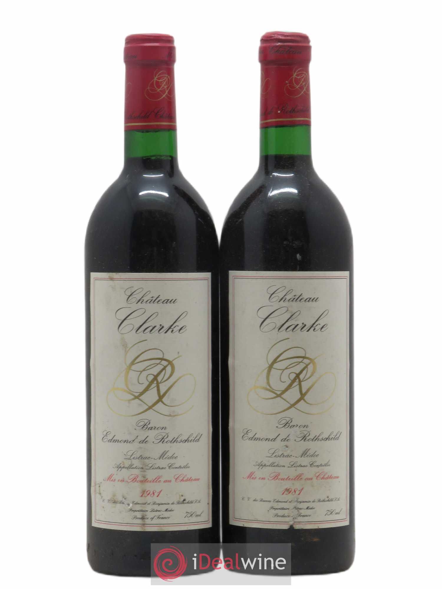 Château Clarke 1981 - Lot de 2 bouteilles - 0