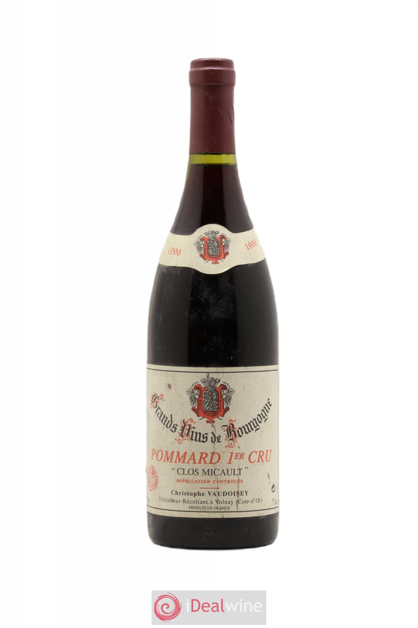 Pommard 1er Cru Clos Micault Christophe Vaudoisey 1996 - Posten von 1 Flasche - 0