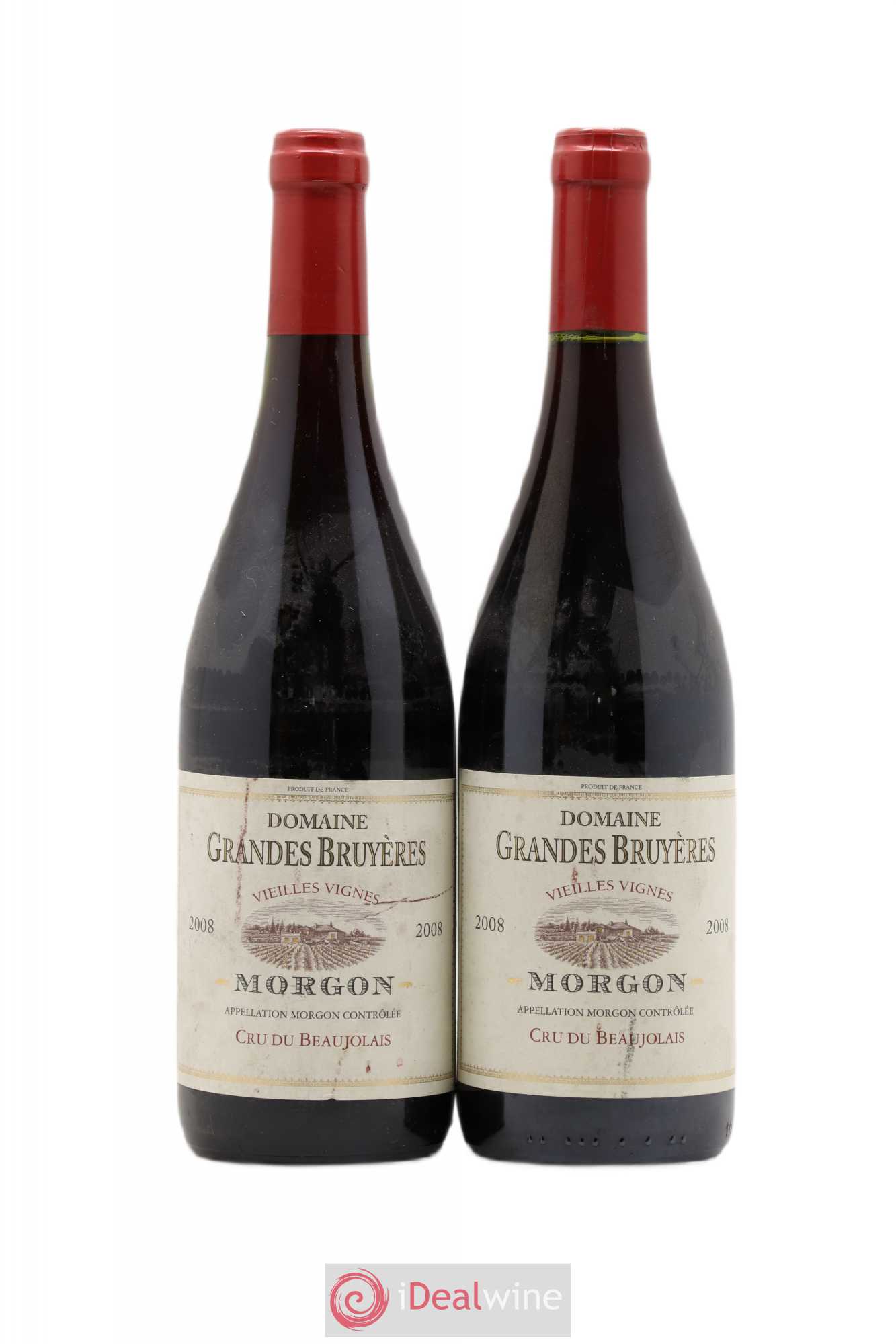 Morgon Vieilles Vignes Domaine Grandes Bruyères (sans prix de réserve) 2008 - Posten von 2 Flaschen - 0